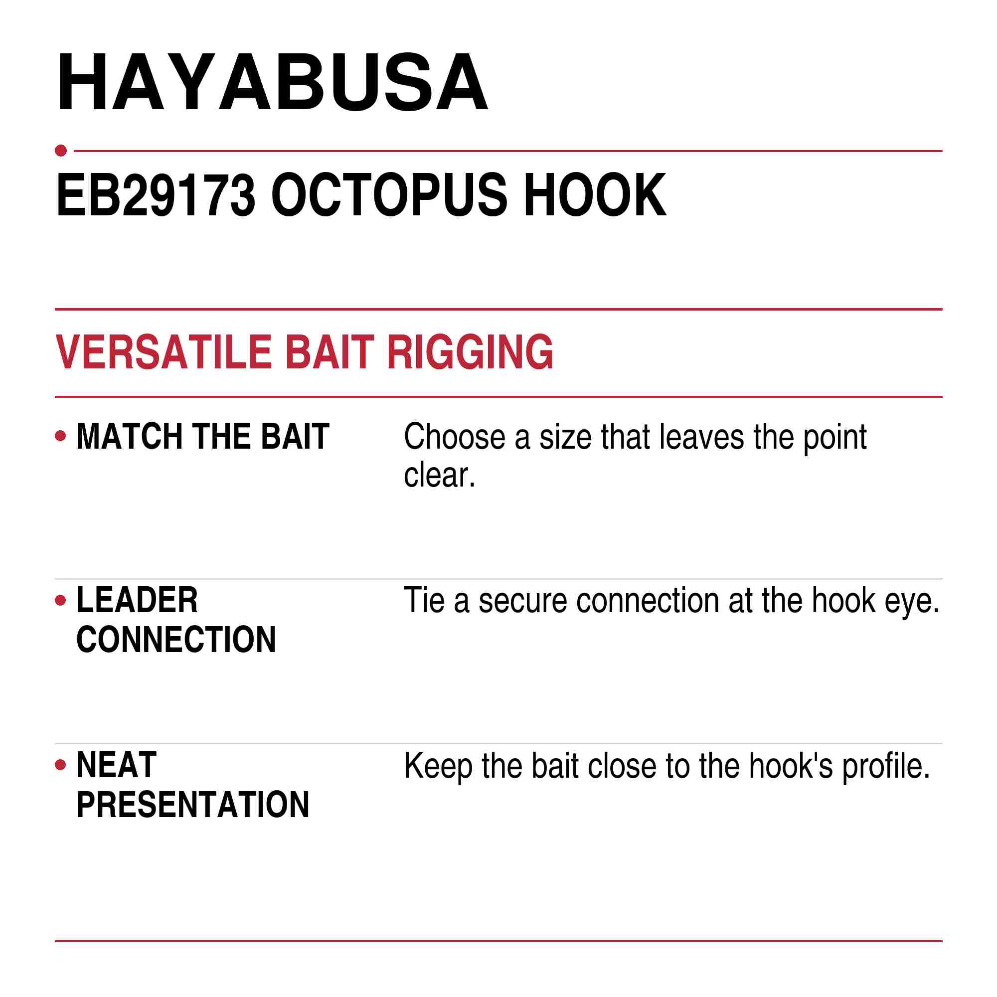 Hayabusa EB29173 Octopus Hook Bulk Pack Size 9/0 (0120)