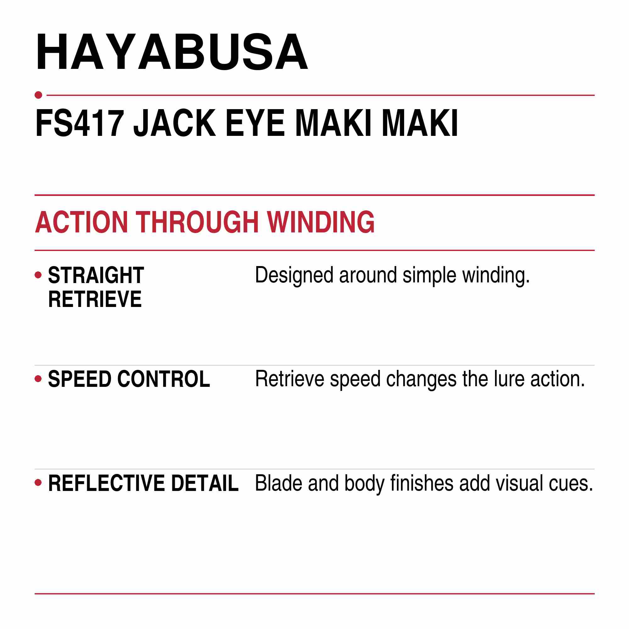 Hayabusa FS417 Metal Jig Jackeye Maki Maki 40 grams 08 (0128)