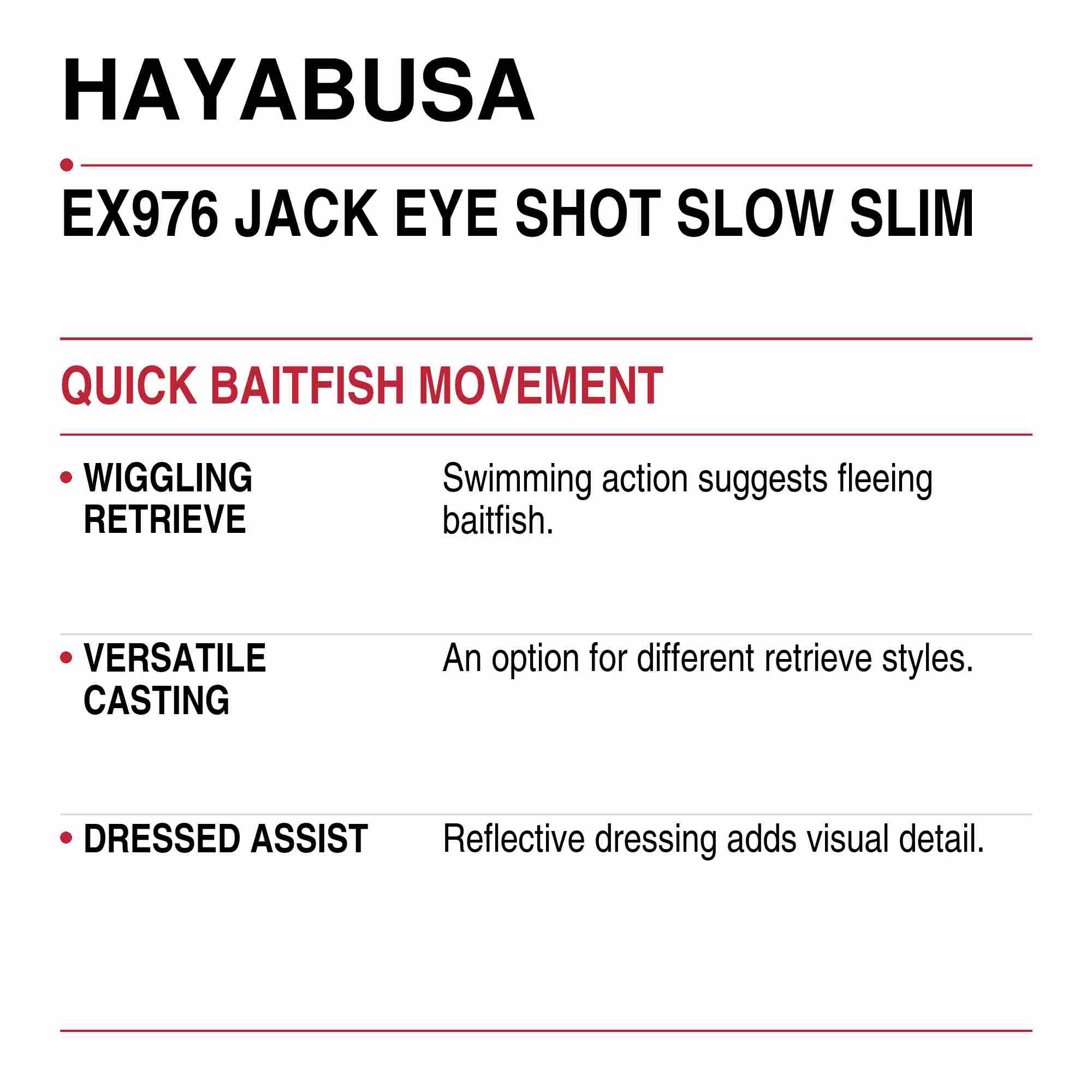Hayabusa EX976 Metal Jig Jackeye Shot Slow Slim 30 grams 04 (2283)