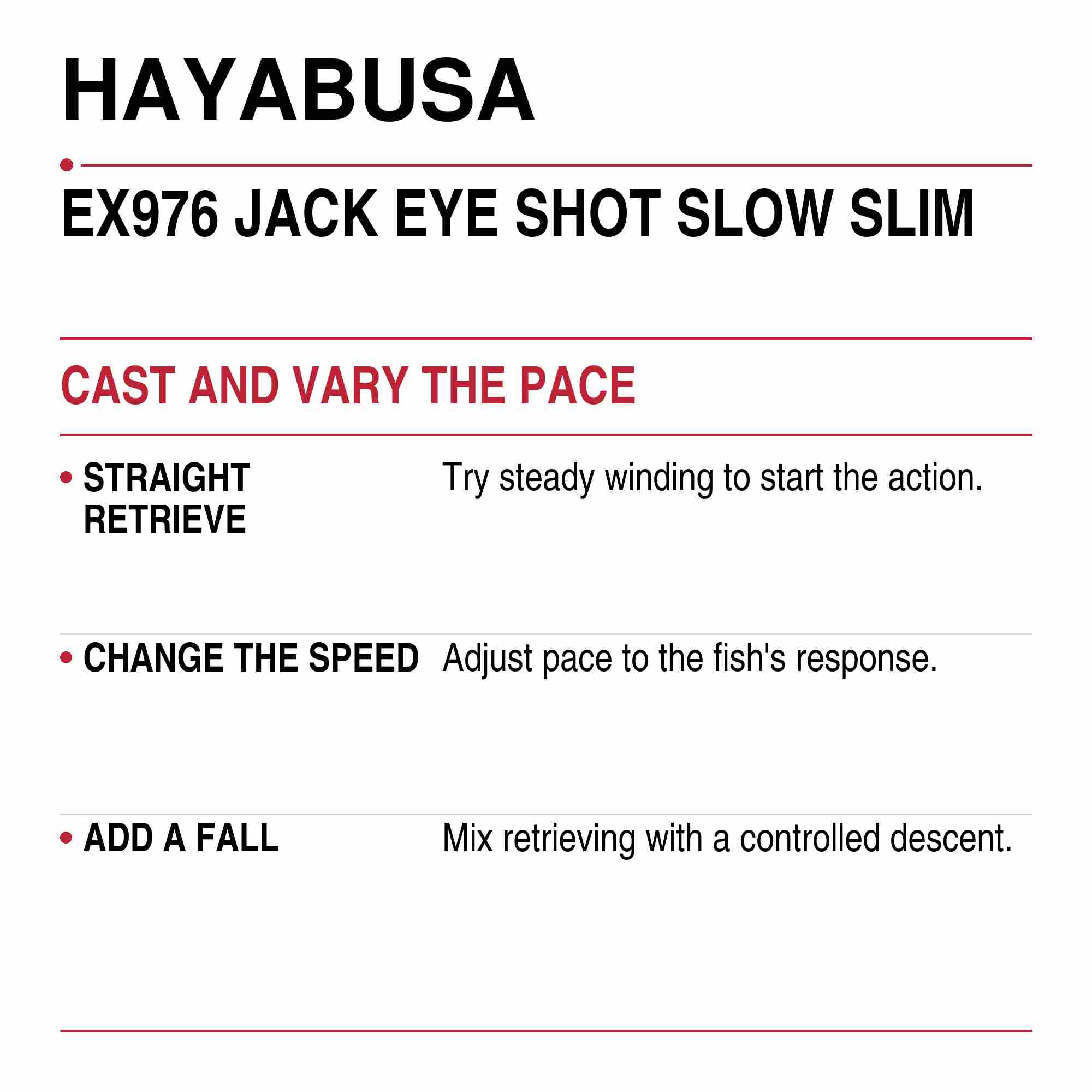 Hayabusa EX976 Metal Jig Jackeye Shot Slow Slim 40 grams 05 (2375)