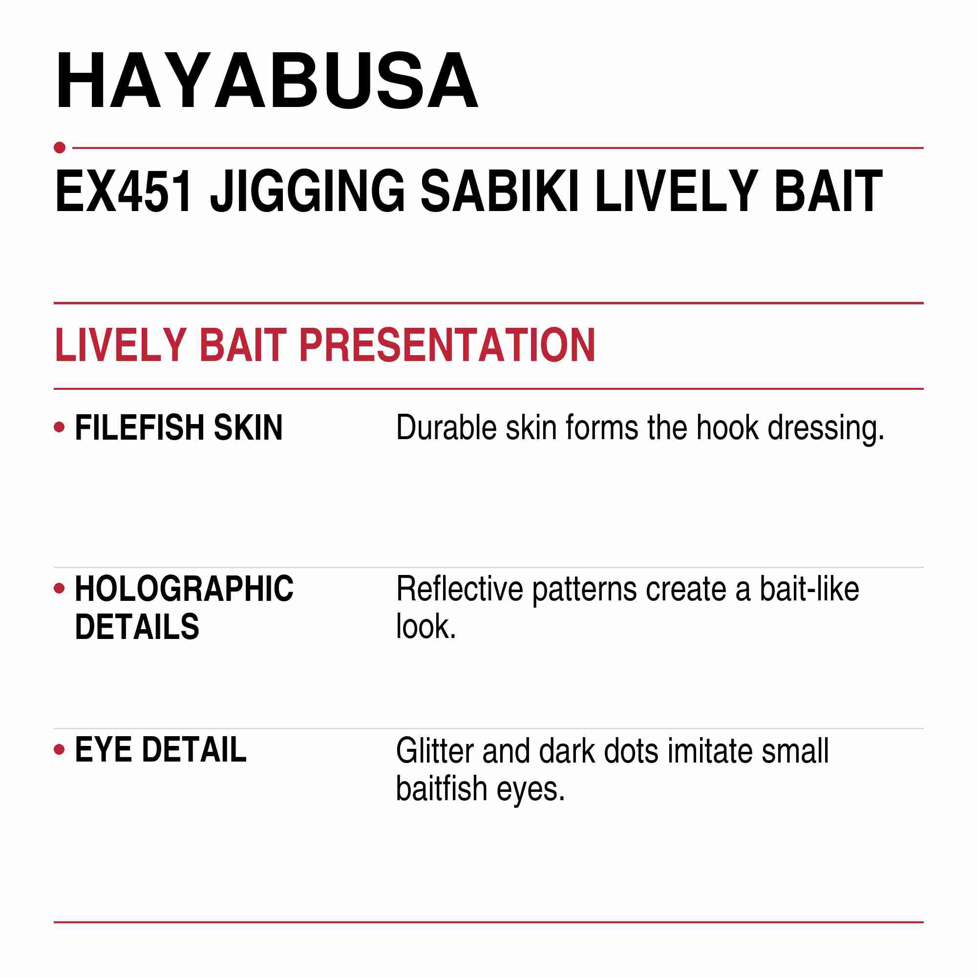 Hayabusa EX451 Sabiki Jigging Sabiki Lively Bait Size M-1 (7850)