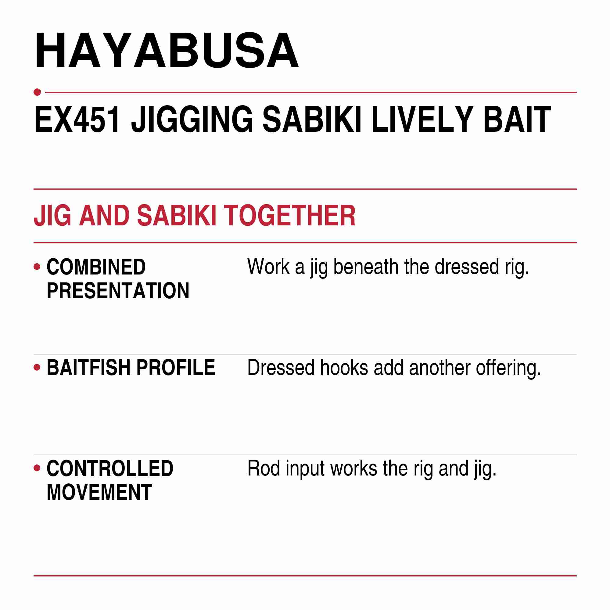 Hayabusa EX451 Sabiki Jigging Sabiki Lively Bait Size M-1 (7850)