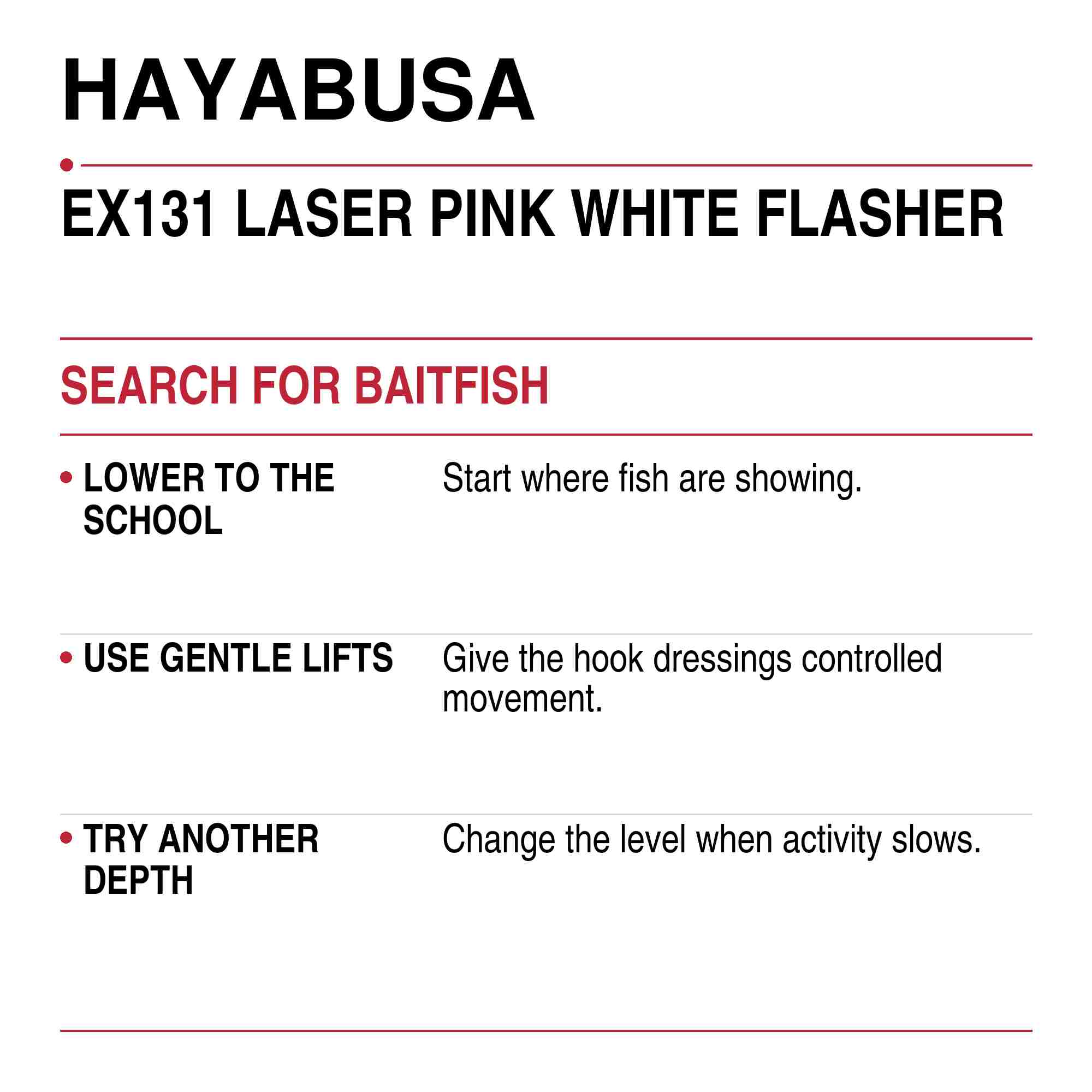 Hayabusa EX131 Sabiki Laser Pink White Size 14 24lb (1710)
