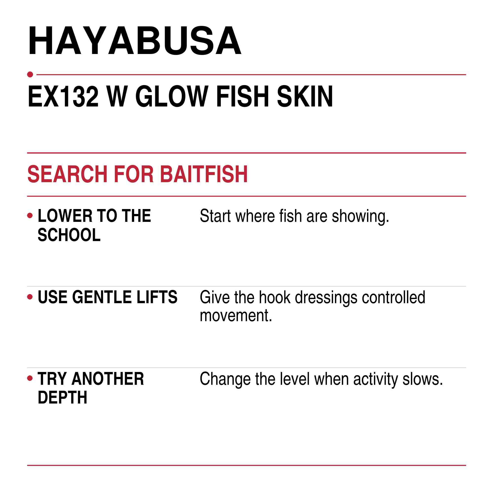 Hayabusa EX132 Sabiki W Glow Fish Skin Size 18 39lb (1802)