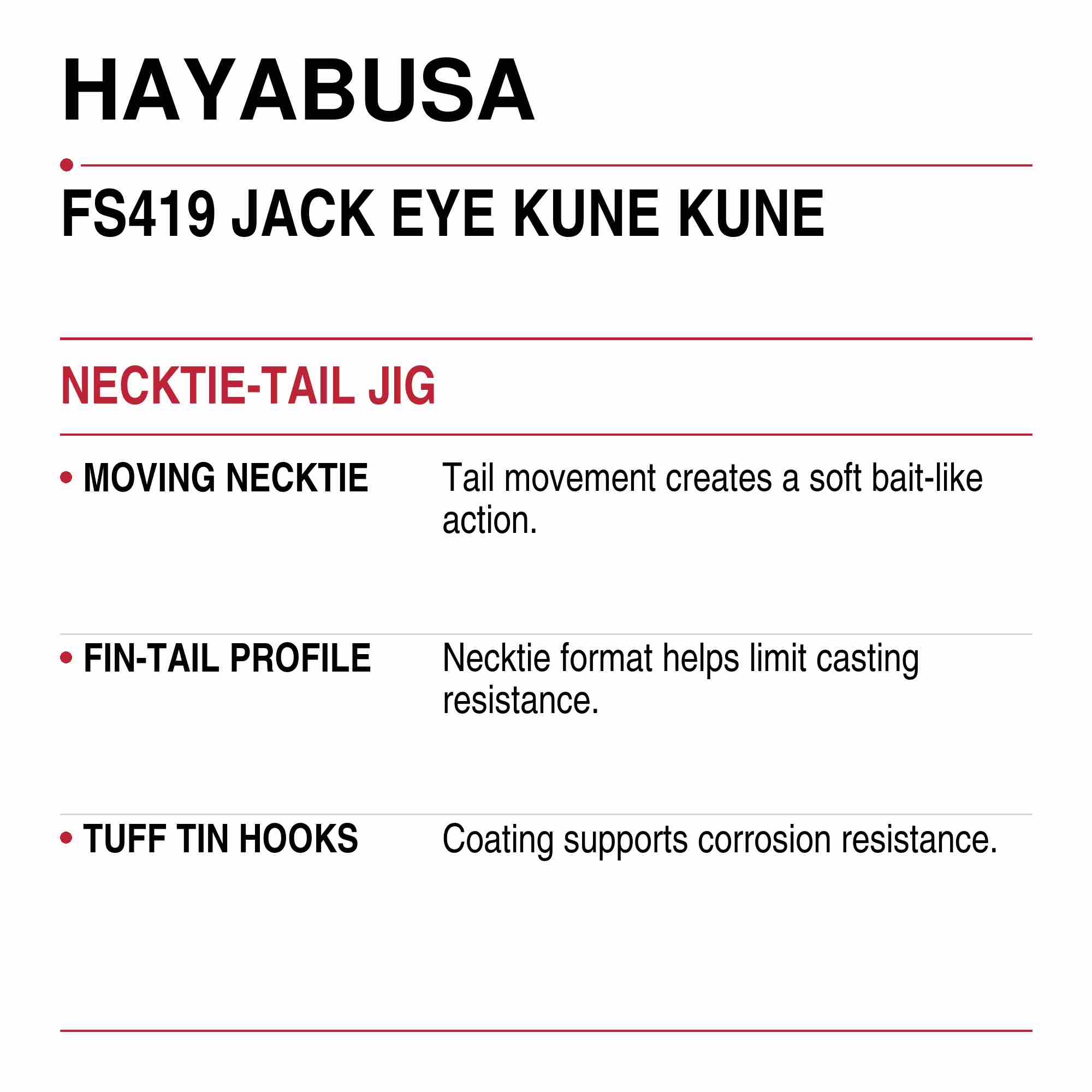 Hayabusa FS419 Metal Jig Jackeye Kune Kune 20 grams 06 (2809)