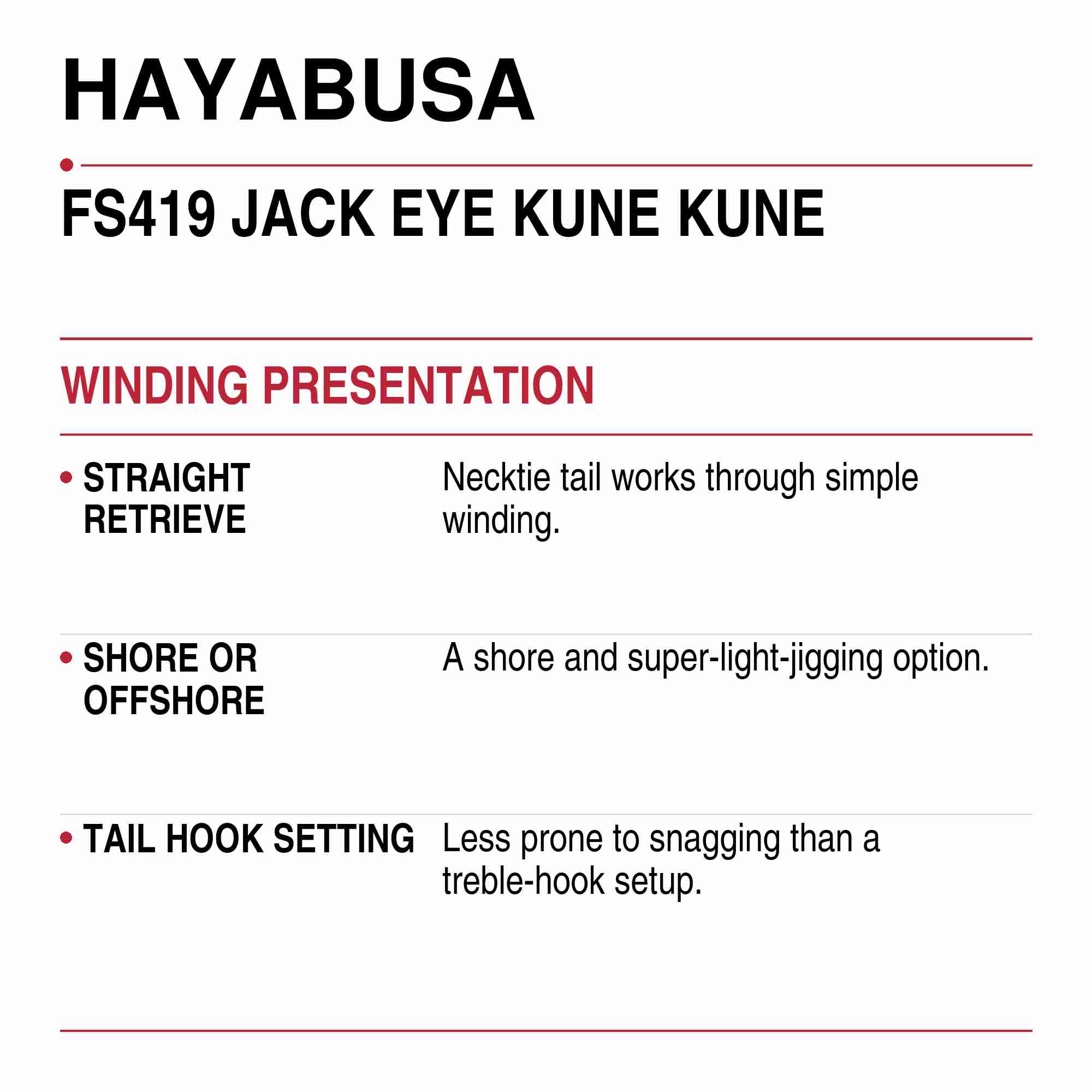 Hayabusa FS419 Metal Jig Jackeye Kune Kune 20 grams 06 (2809)