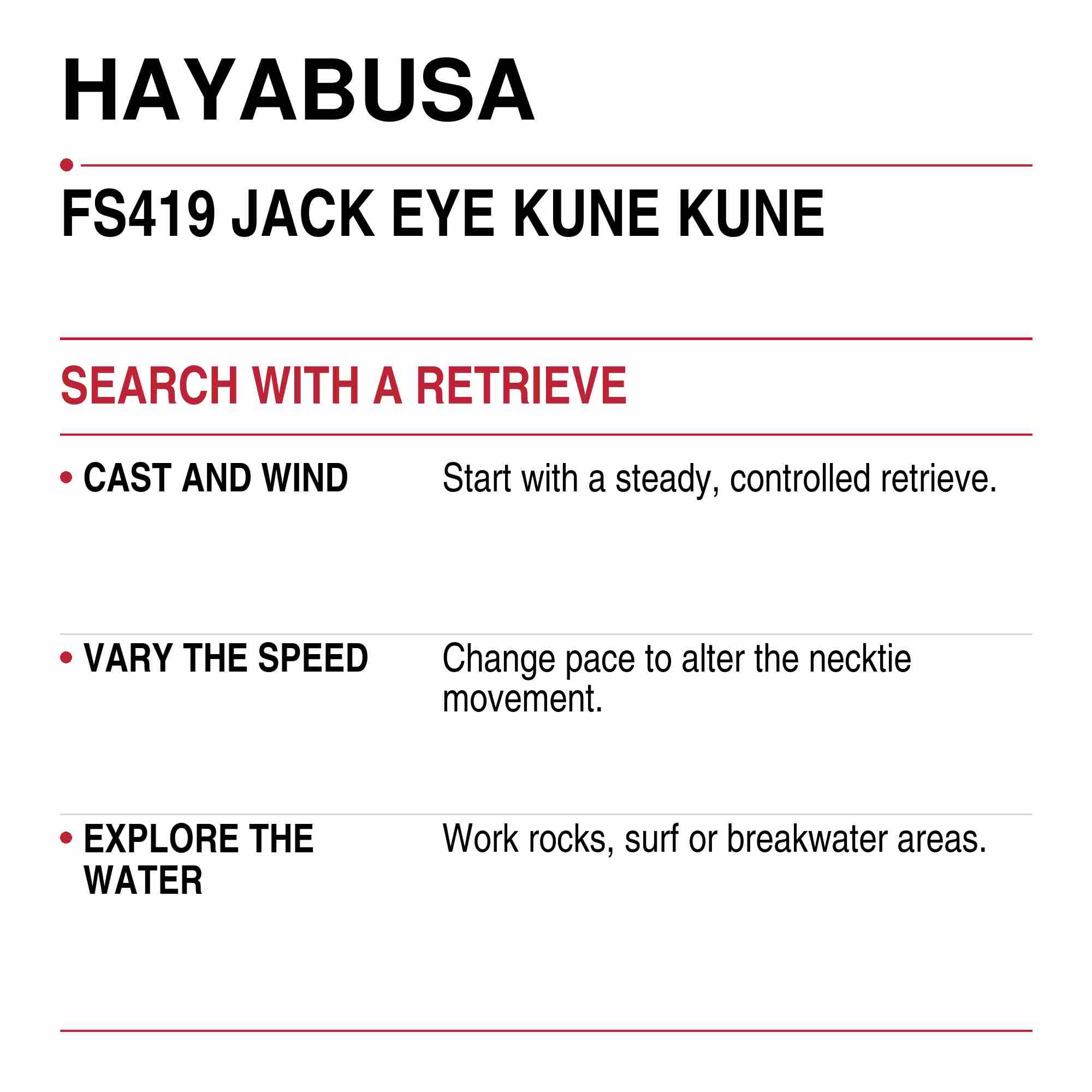Hayabusa FS419 Metal Jig Jackeye Kune Kune 20 grams 06 (2809)