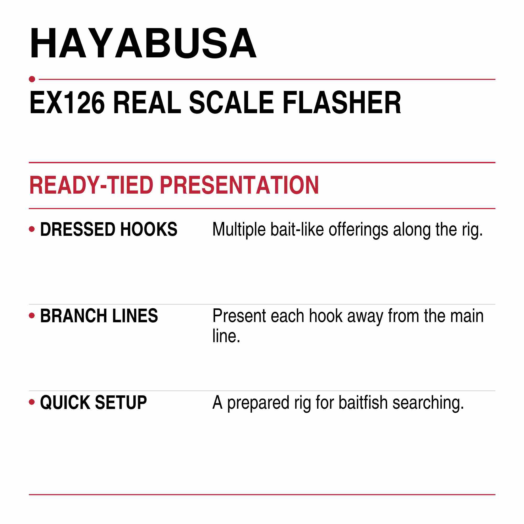 Hayabusa EX126 Sabiki Real Scale Flash Size 20 40lb (2944)