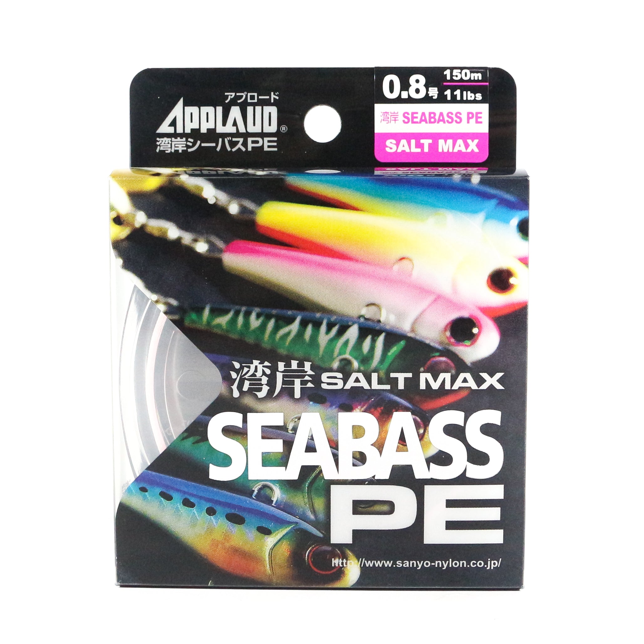 Sale Sanyo Applaud P.E Line Saltmax Seabass 150M White P.E 0.8 11lb (0088)