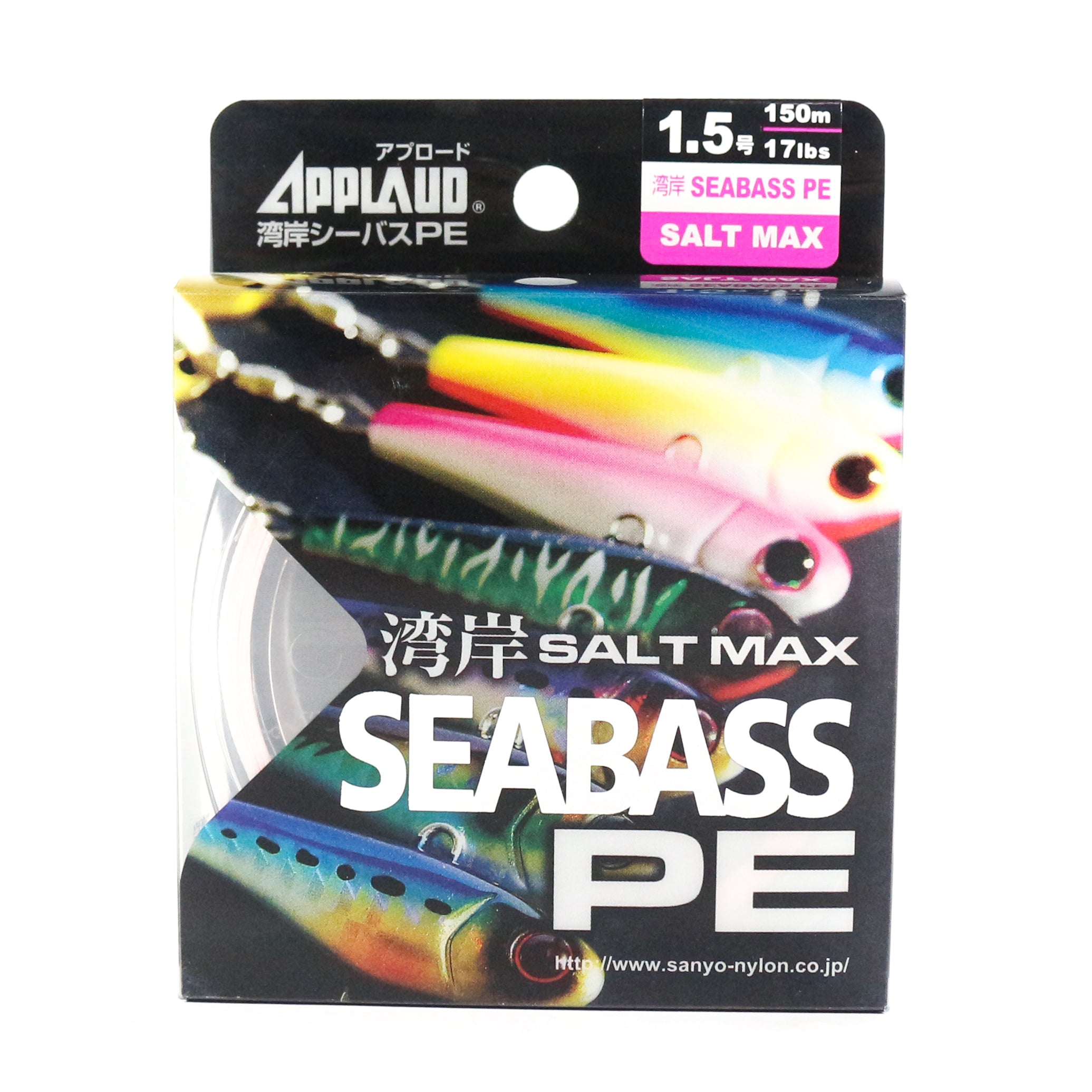 Sale Sanyo Applaud P.E Line Saltmax Seabass 150M White P.E 1.5 17lb (0156)