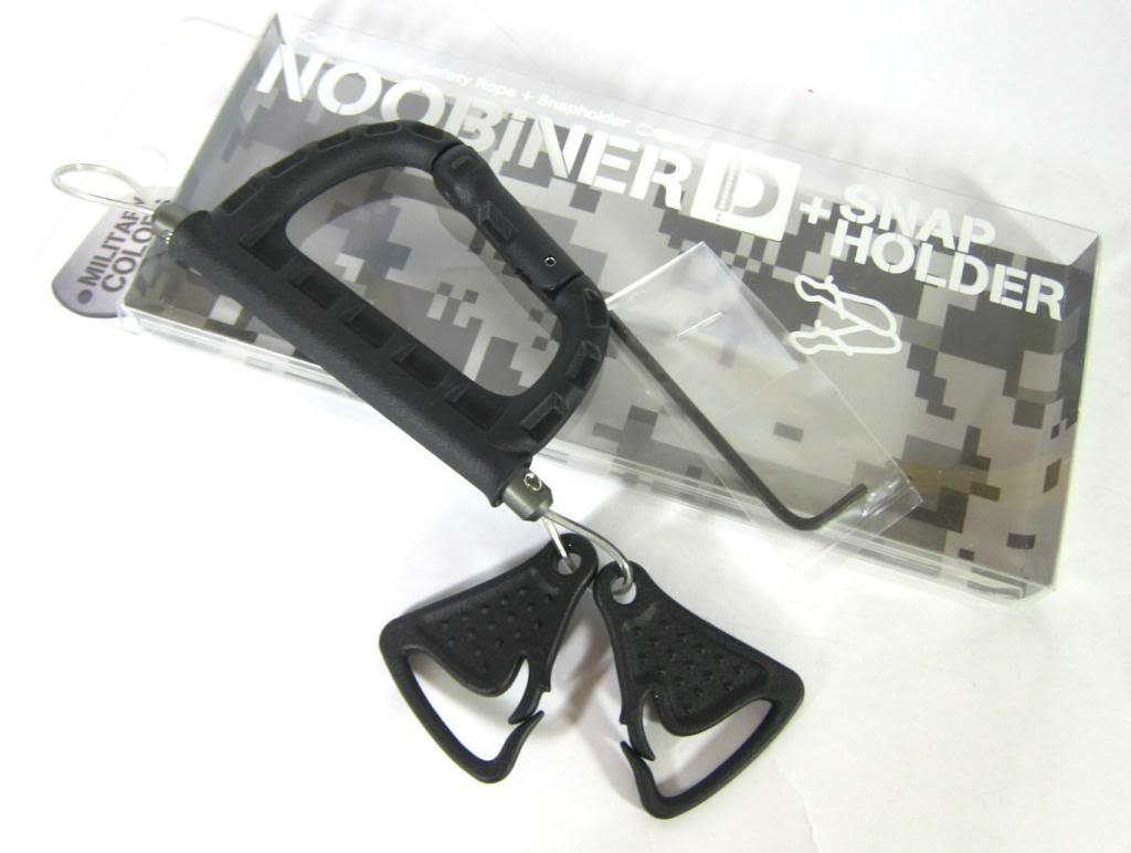 Daiichi #32135 Noobiner D Carabiner Safety Rope with Snap Holder Blk (1356)