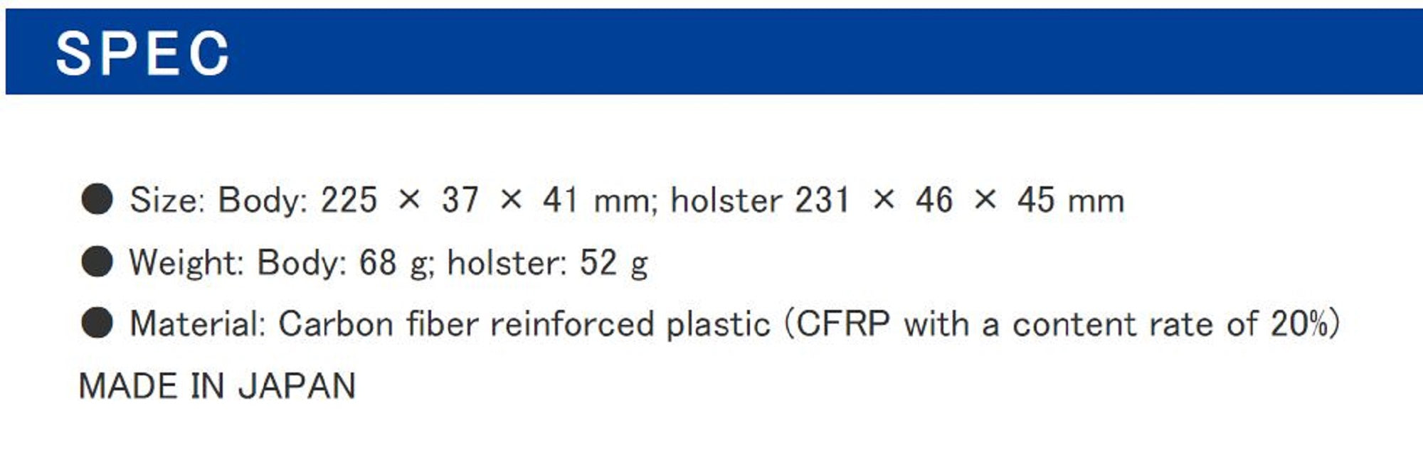 Daiichi #33200 Wani Grip Air with Holster 225 x 37 x 41mm Black (2000)