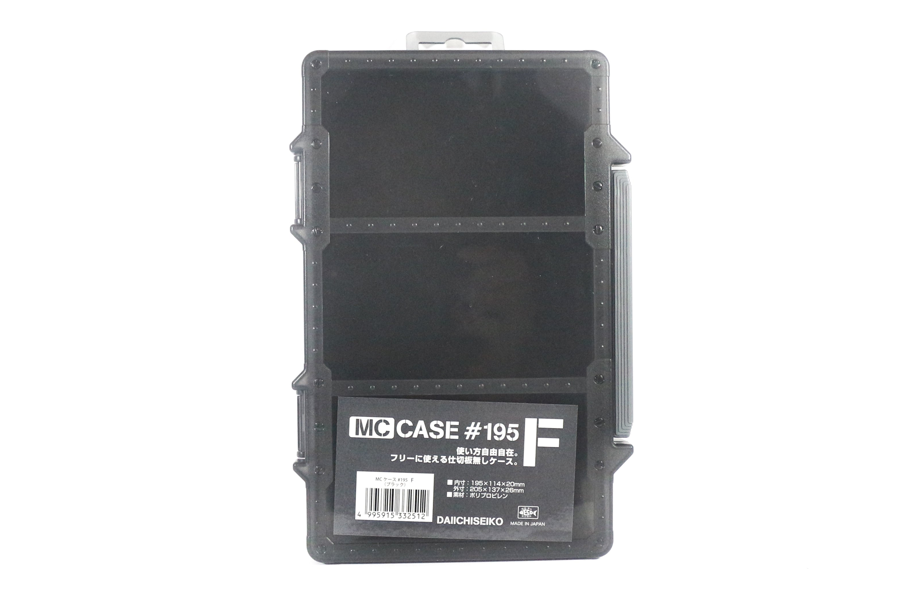 Daiichi #33251 MC Case #195F Free Box 195 x 114 x 20 mm Black (2512)