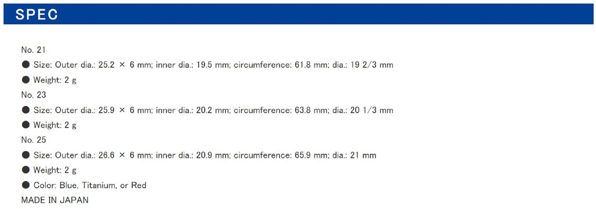 Daiichi #33290 AL 25 Knot Tightener Rubber Grip Ring 65.9mm Blue (2901)