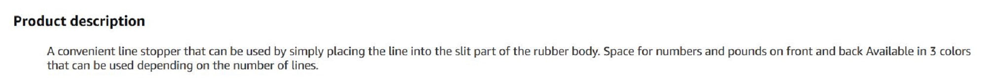 Valley Hill Line Stopper 3 Piece Per Pack Lime (1769)