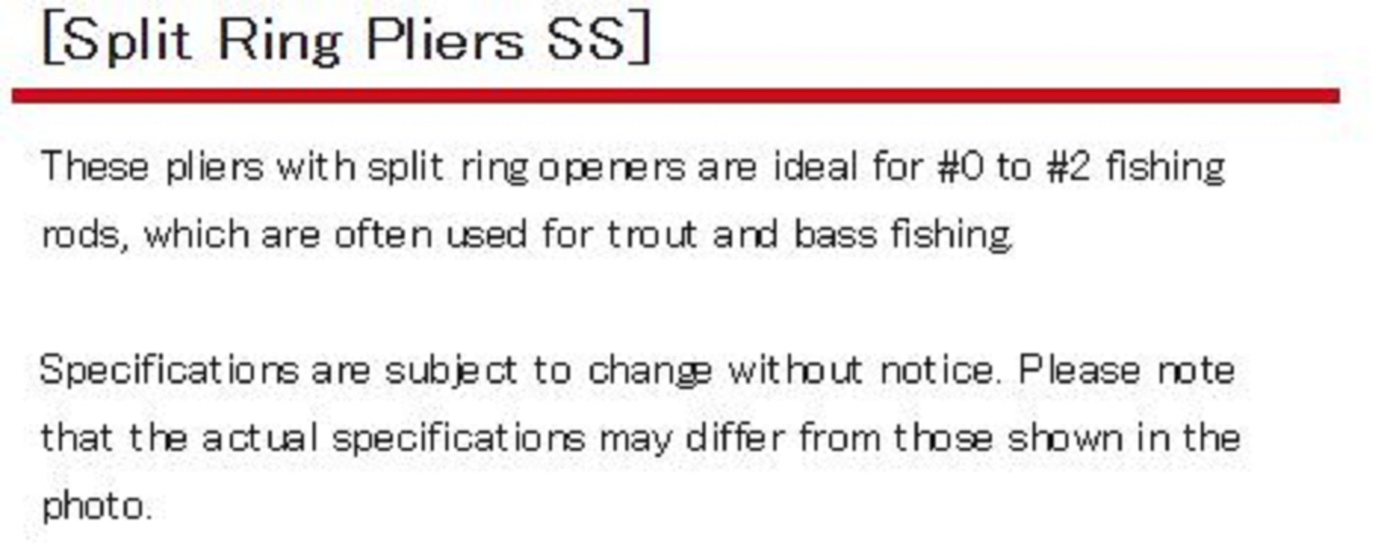 Valley Hill Plier Stainless Steel Split Ring 1-3 Size SS 130mm (0548)