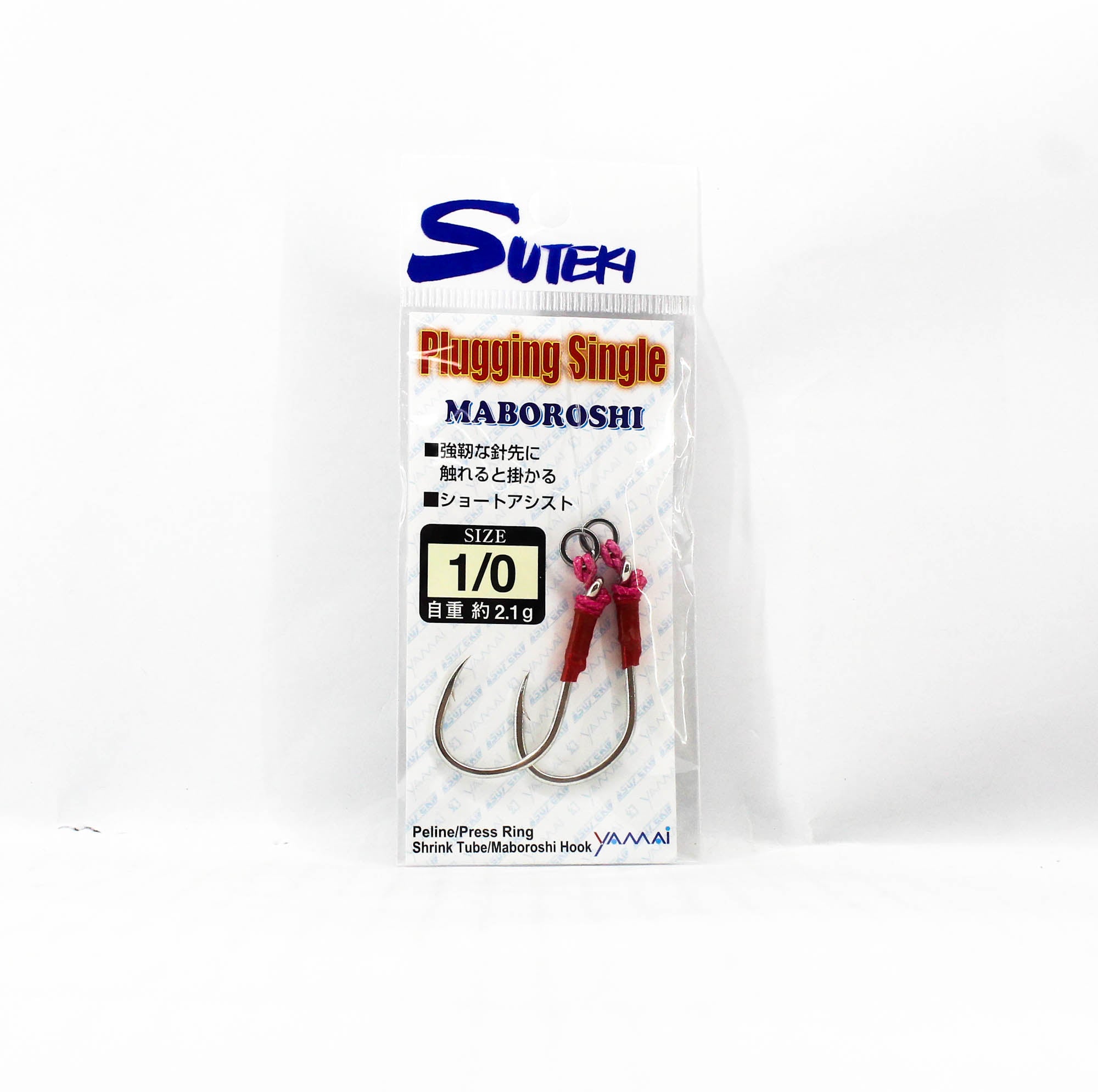 Suteki Yamai MAP-1 Plugging Single Maboroshi Assist Hook Size 1/0 (6763)