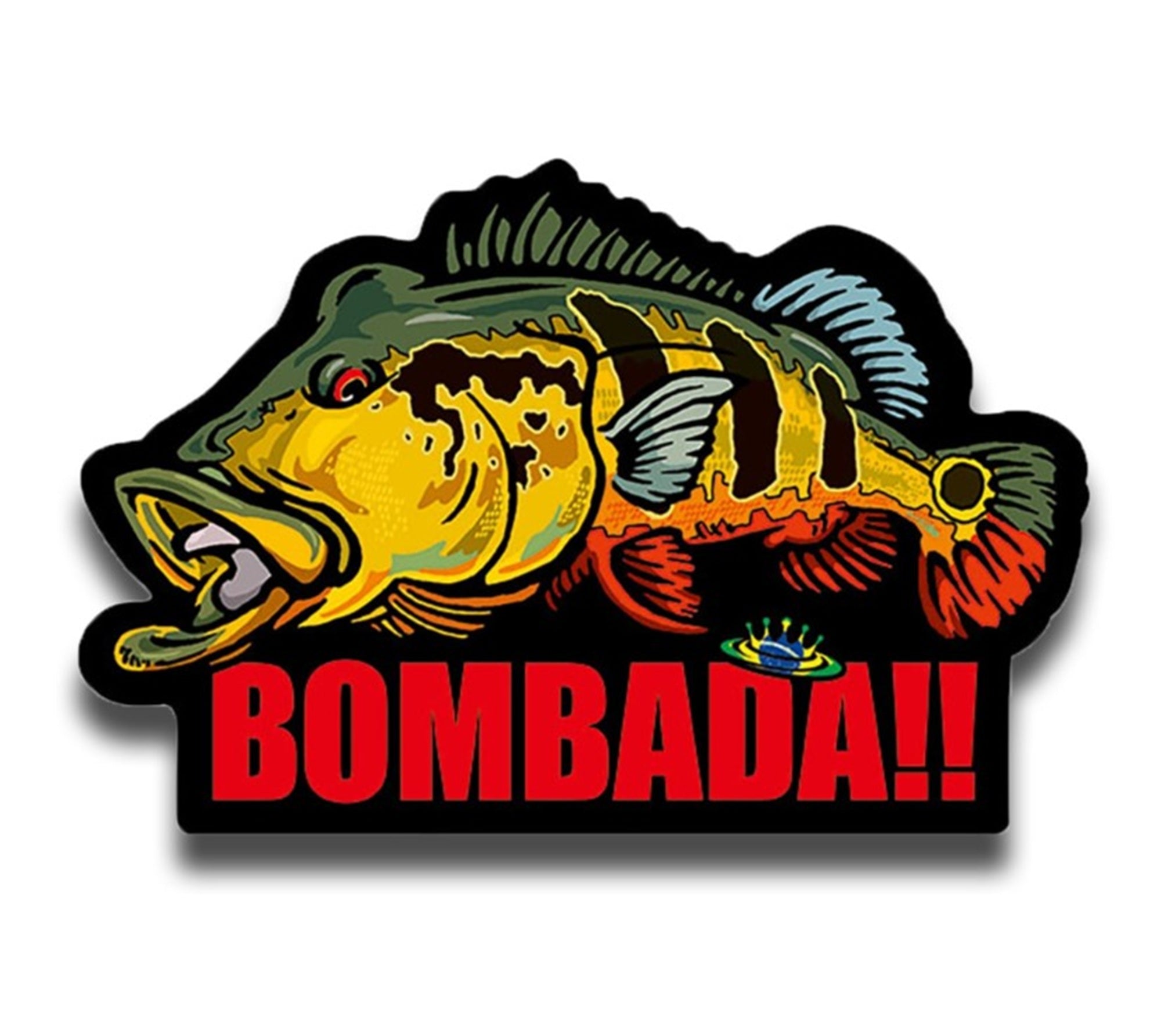 Bombada Sticker Peacock Bass 120x81mm Size M (0001)