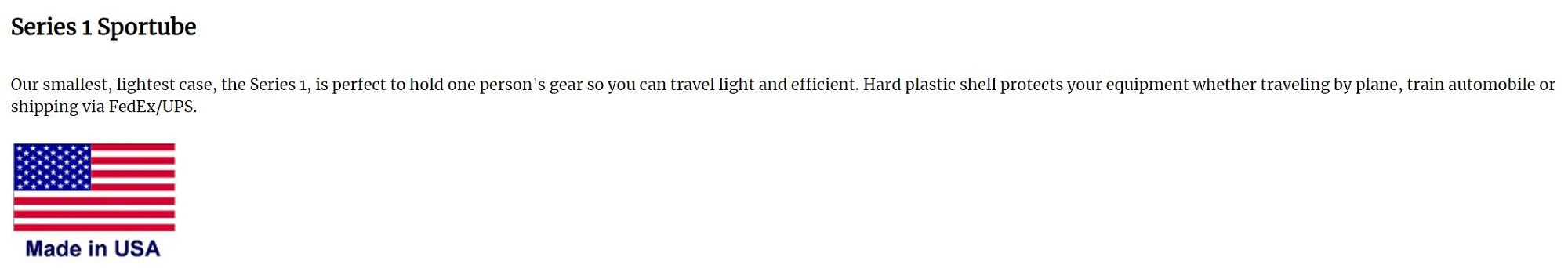 Sportube 11BKSWEZ-Series 1 Easy Pull Handle Rod Tube USA Black (9119)