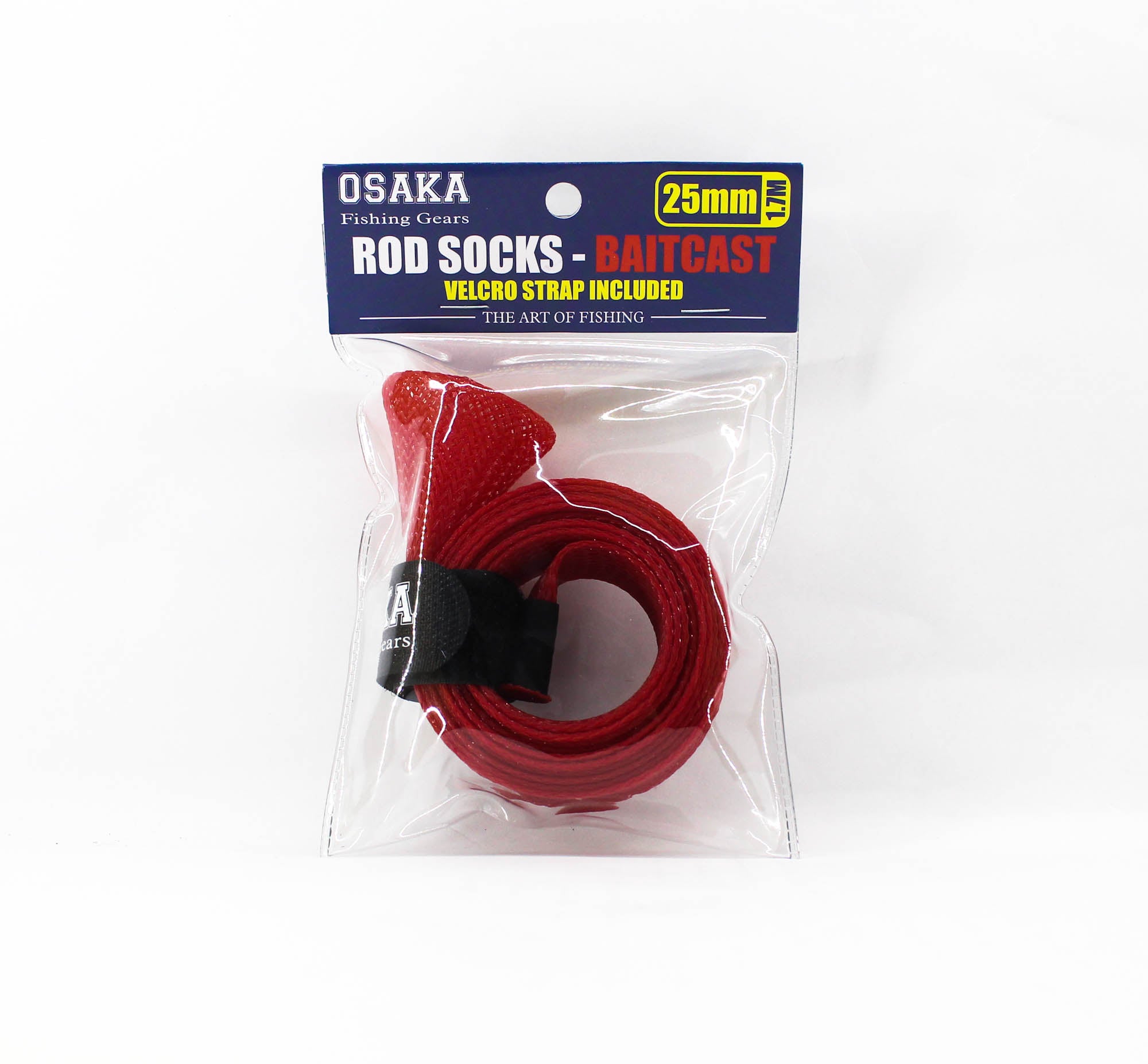 baitcasting rod sock Crimson Osaka Rod Sock for Baitcast 25mm x 1.7m ORS-B2517 Red (6038)