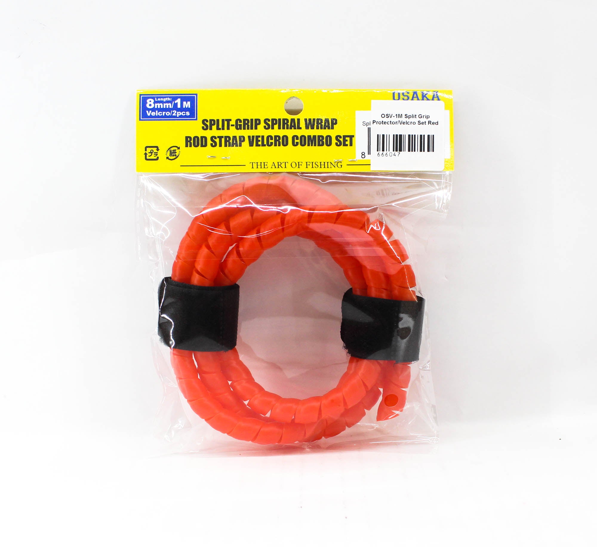 Crimson Osaka Rod Parts Split Grip Rod Protector Velcro OSV-1M Red (6047)