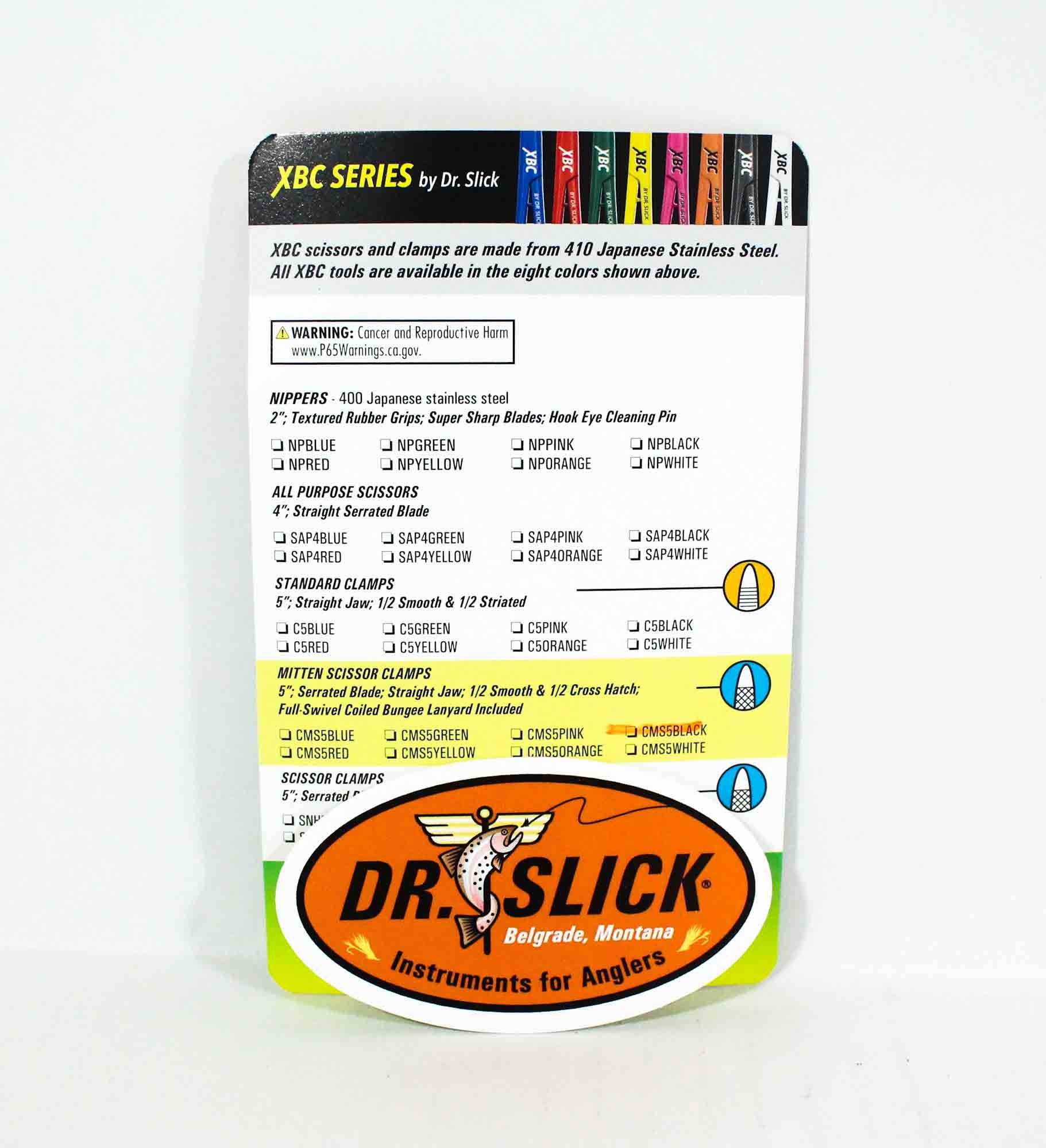 Dr Slick CMS5BLACK XBC Mitten Scissor Clamp 5 Inch Straight Black (3170)