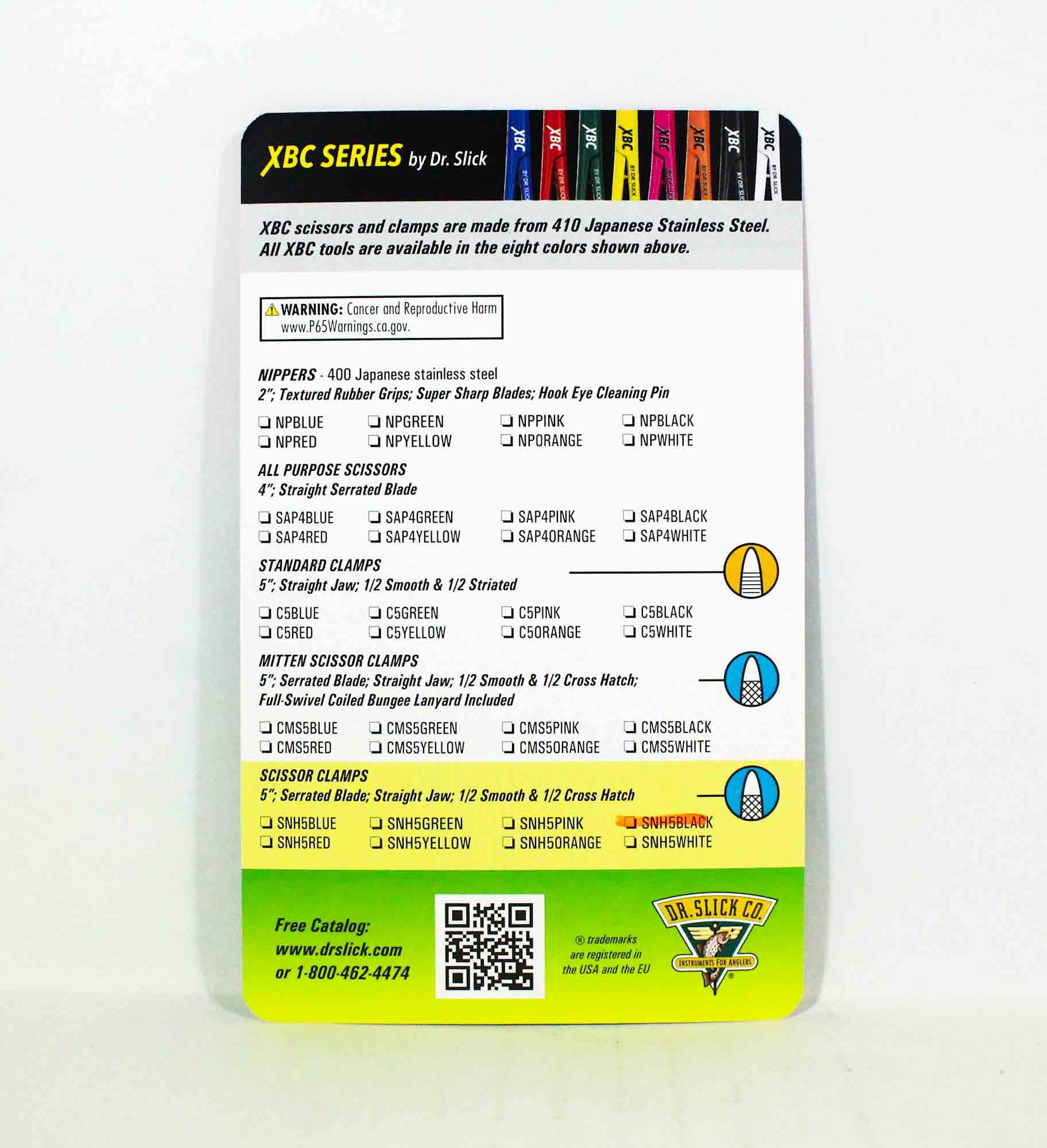 Dr Slick SNH5BLACK XBC Scissor Clamp 5 Inch Straight Black (6171)