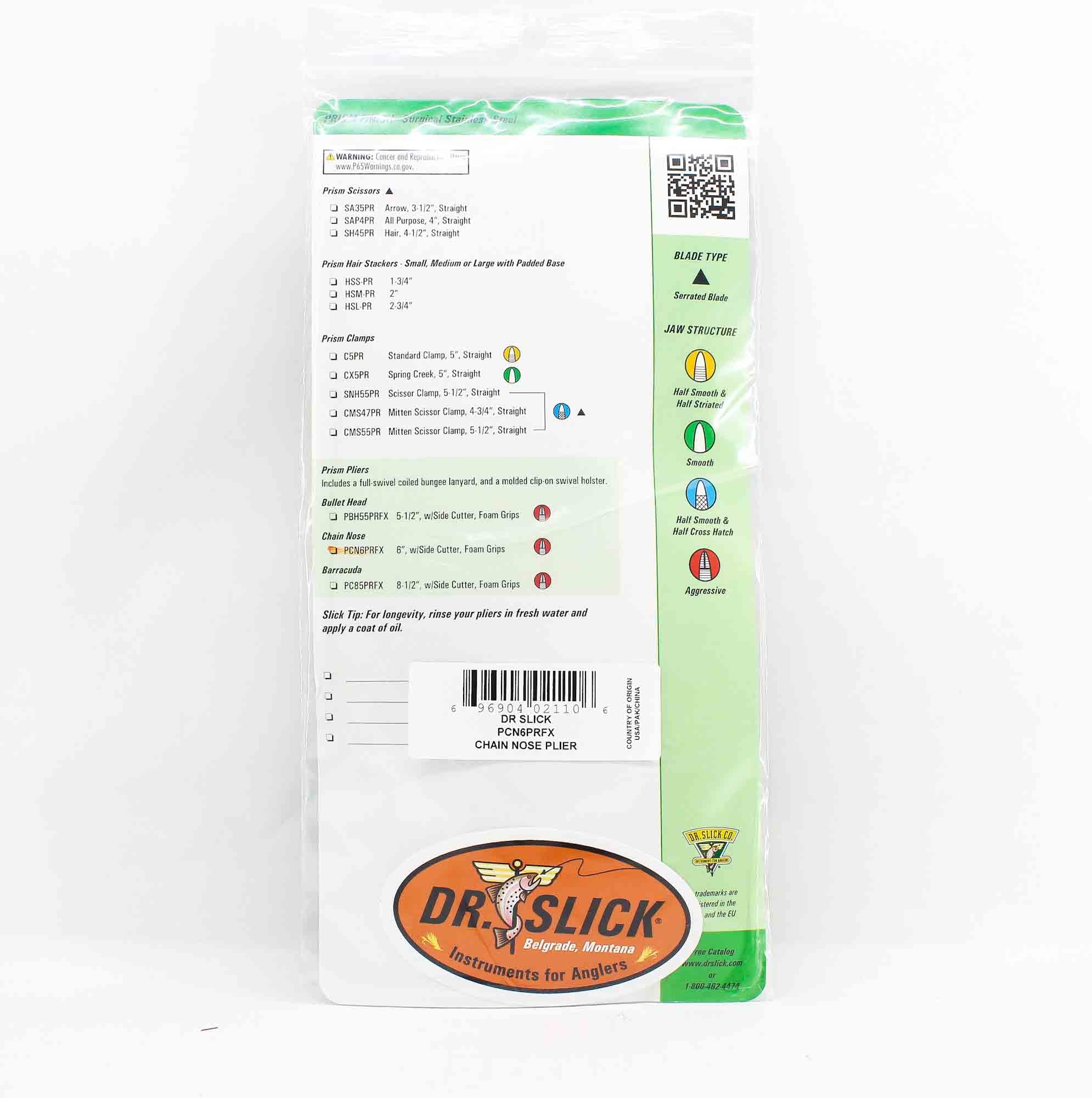 Dr Slick PCN6PRFX Chain Nose Pliers Power Tool 6 Inches Prism (1106)