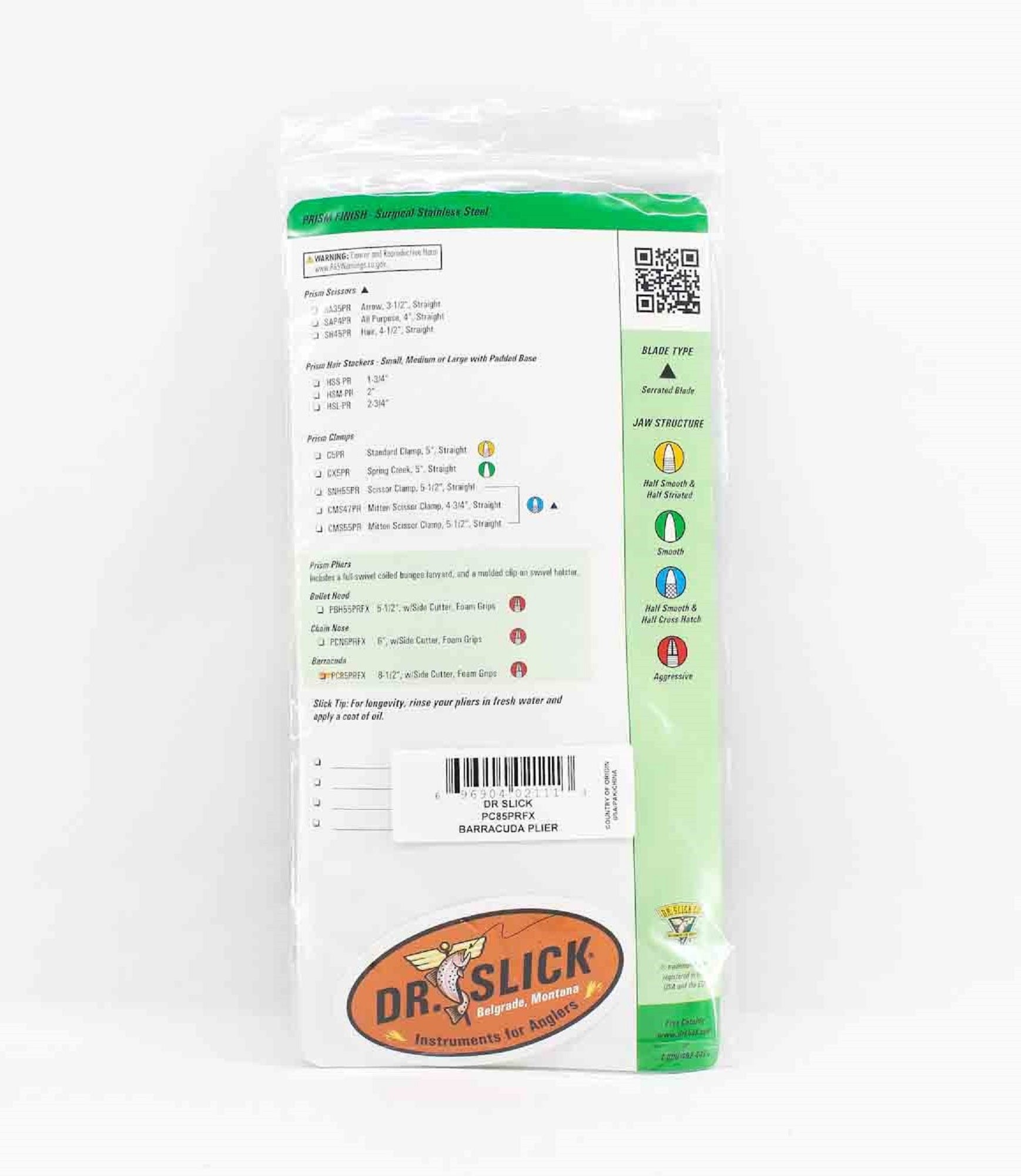 Dr Slick PC85PRFX Barracuda Pliers Long Nose 8.5 Inches Prism (1113)