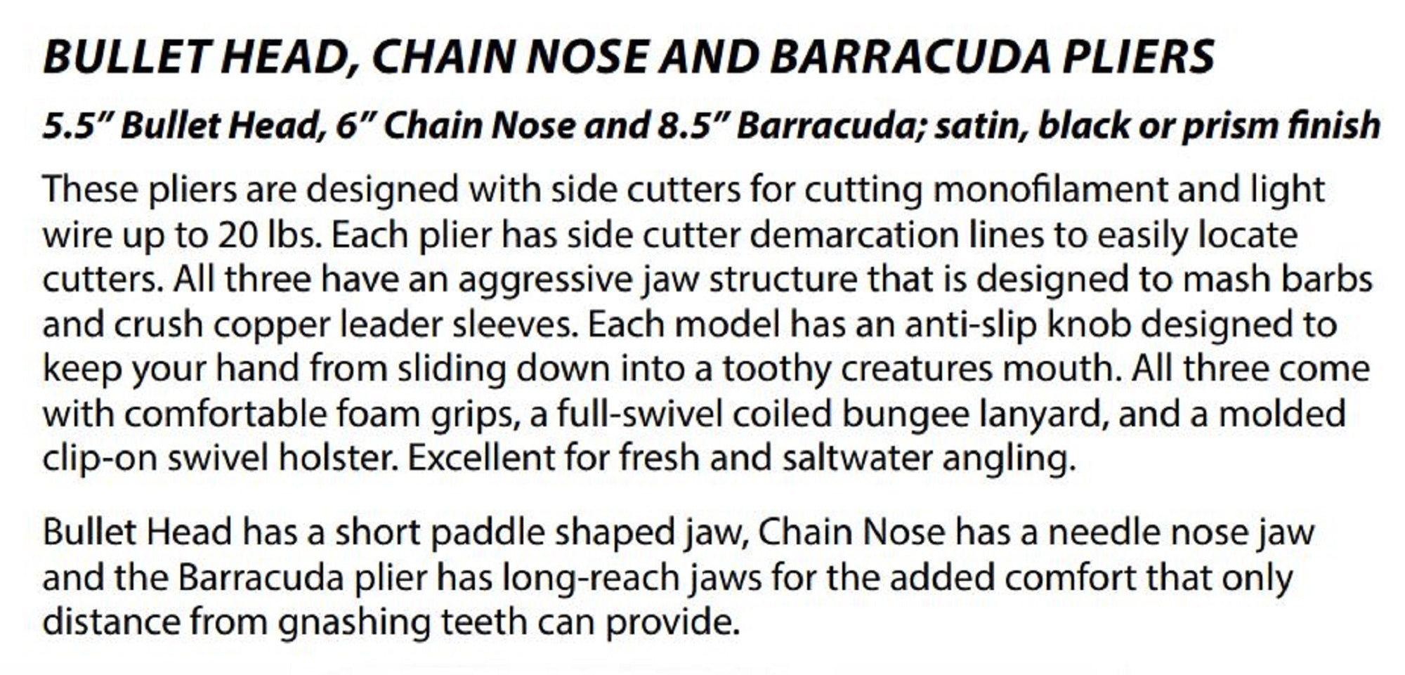 Dr Slick PC85PRFX Barracuda Pliers Long Nose 8.5 Inches Prism (1113)