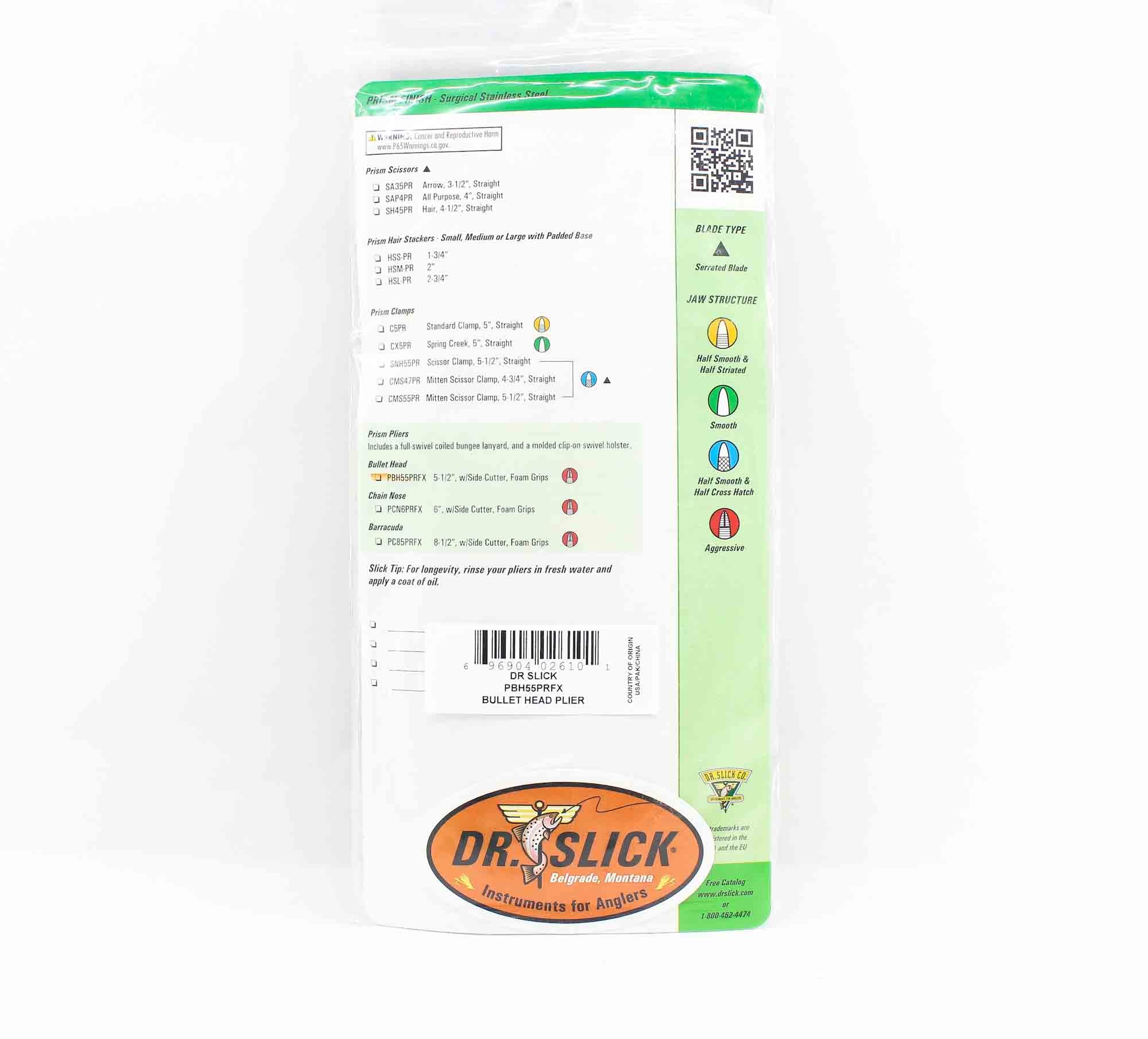 Dr Slick PBH55PRFX Bullet Head Pliers 5.5 Inches Prism (6101)