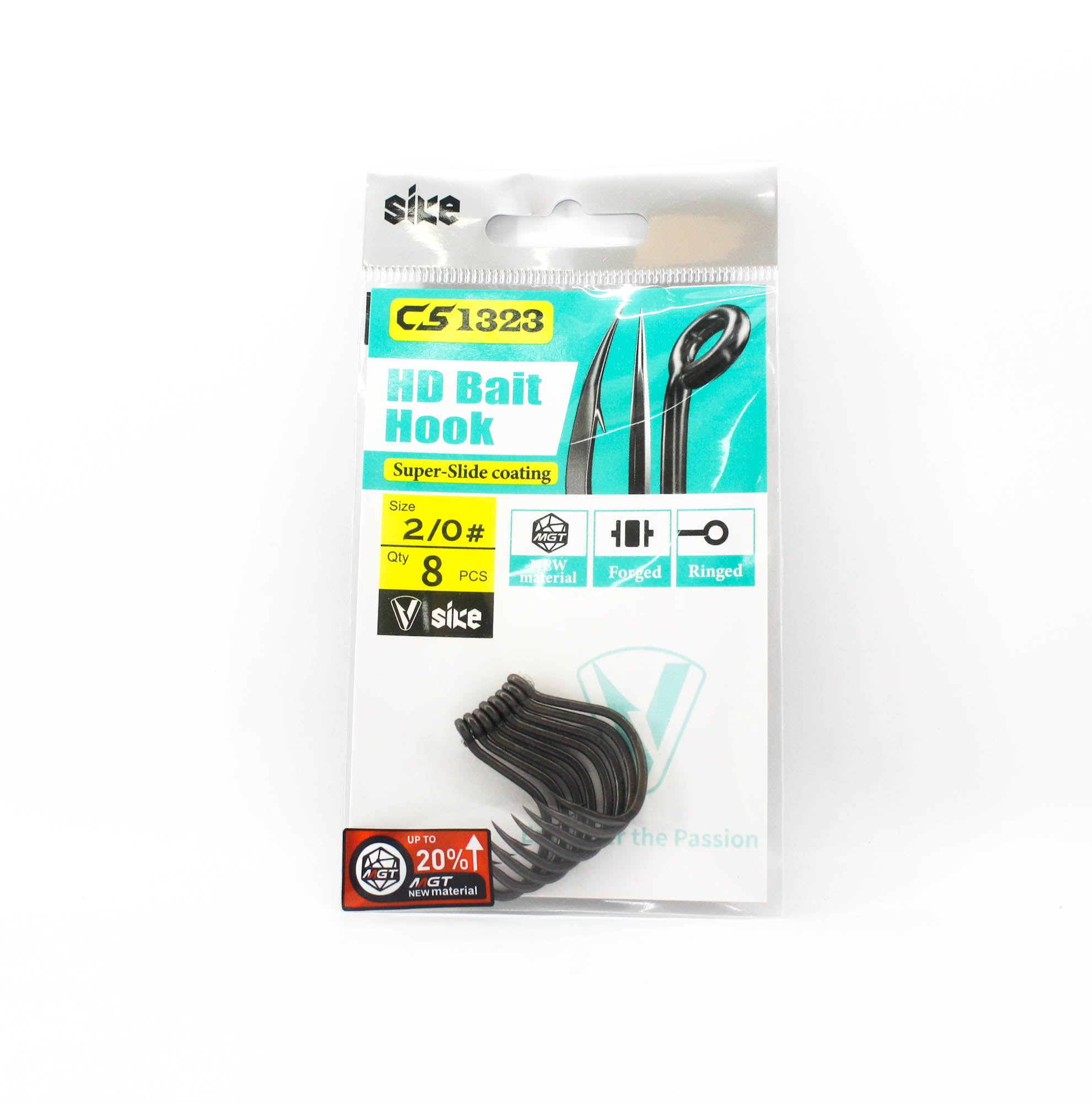 Sike CS-1323 HD Bait Hook Standard Pack Size 2/0 8pc (0630)