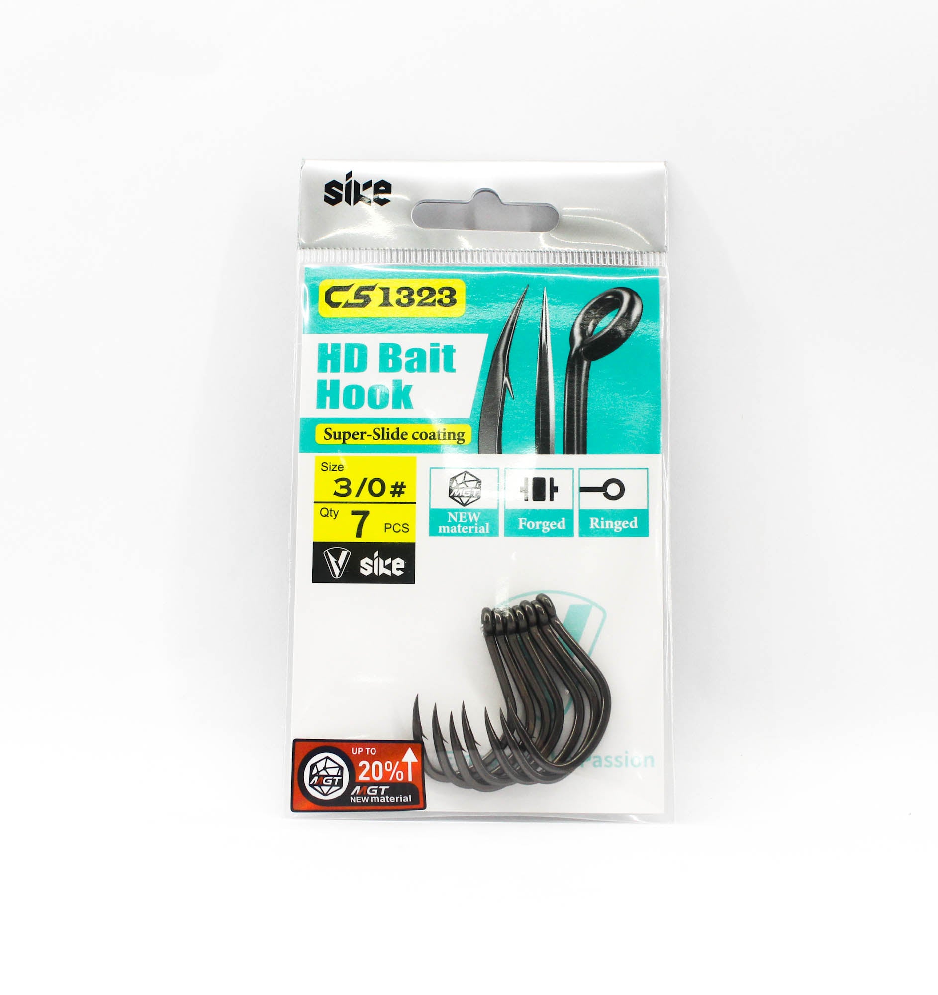 Sike CS-1323 HD Bait Hook Standard Pack Size 3/0 7pc (0647)