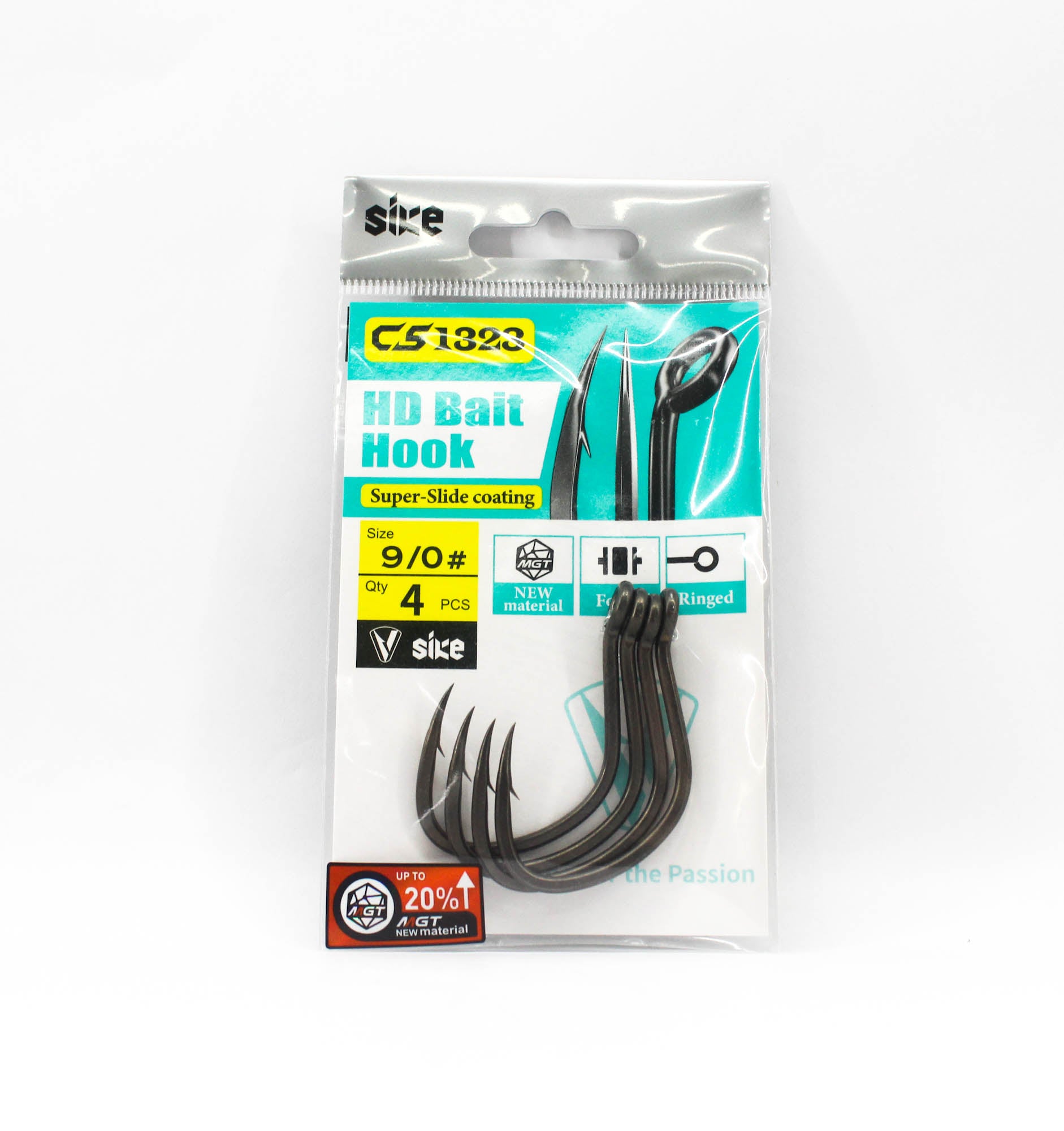 Sike CS-1323 HD Bait Hook Standard Pack Size 9/0 4pc (0685)