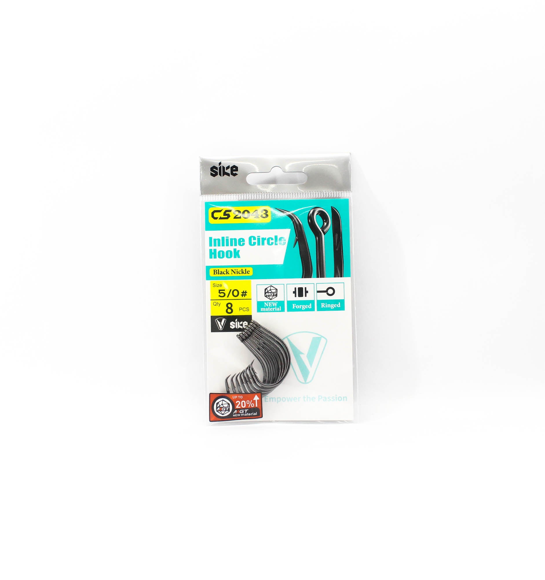 Sike CS-2043 Inline Circle Hook Standard Pack Size 5/0 8pc (1071)