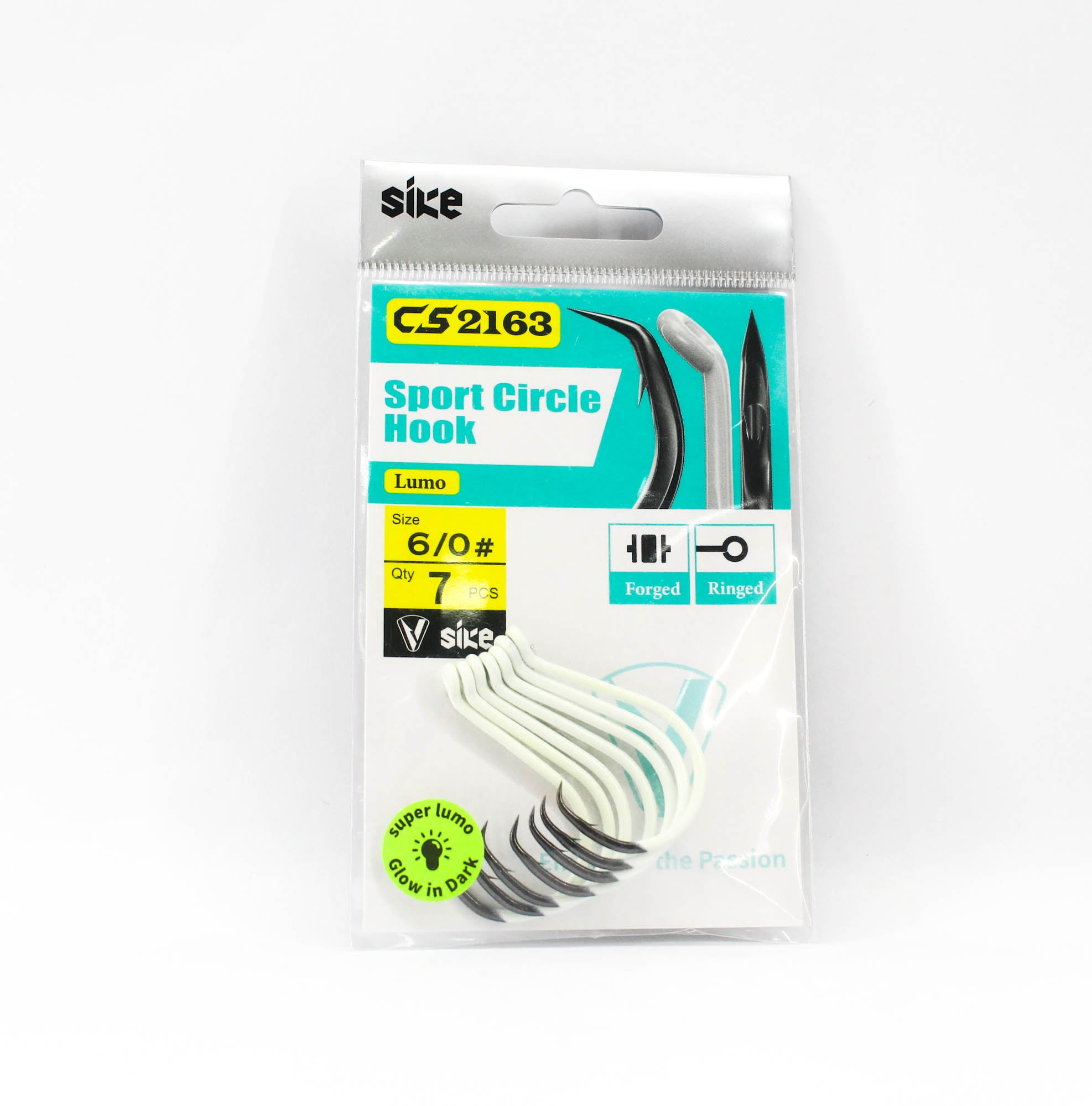 Sike CS-2163 Sport Circle Lumo Hook Standard Pack Size 6/0 7pc (1804)