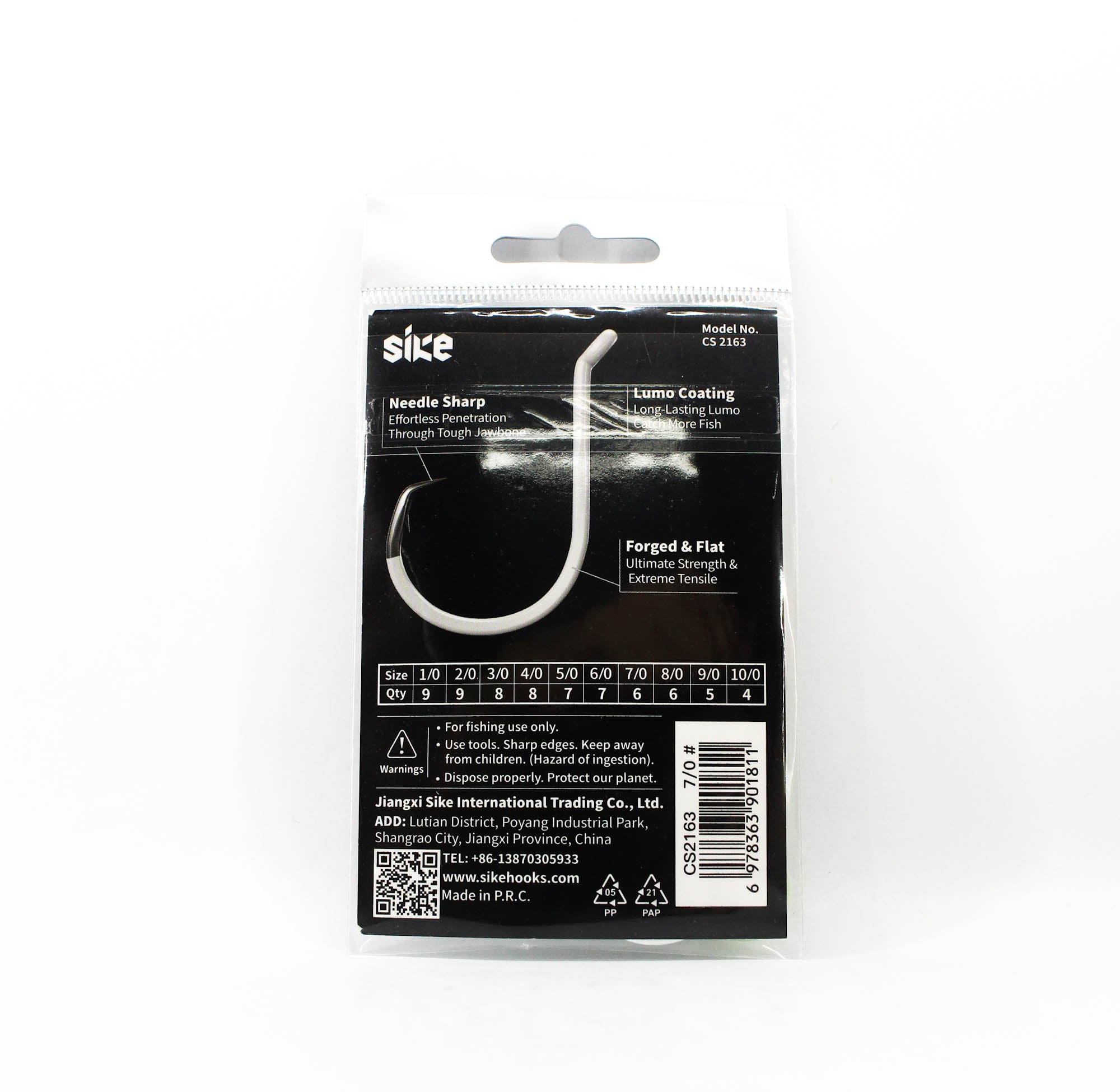 Sike CS-2163 Sport Circle Lumo Hook Standard Pack Size 7/0 6pc (1811)