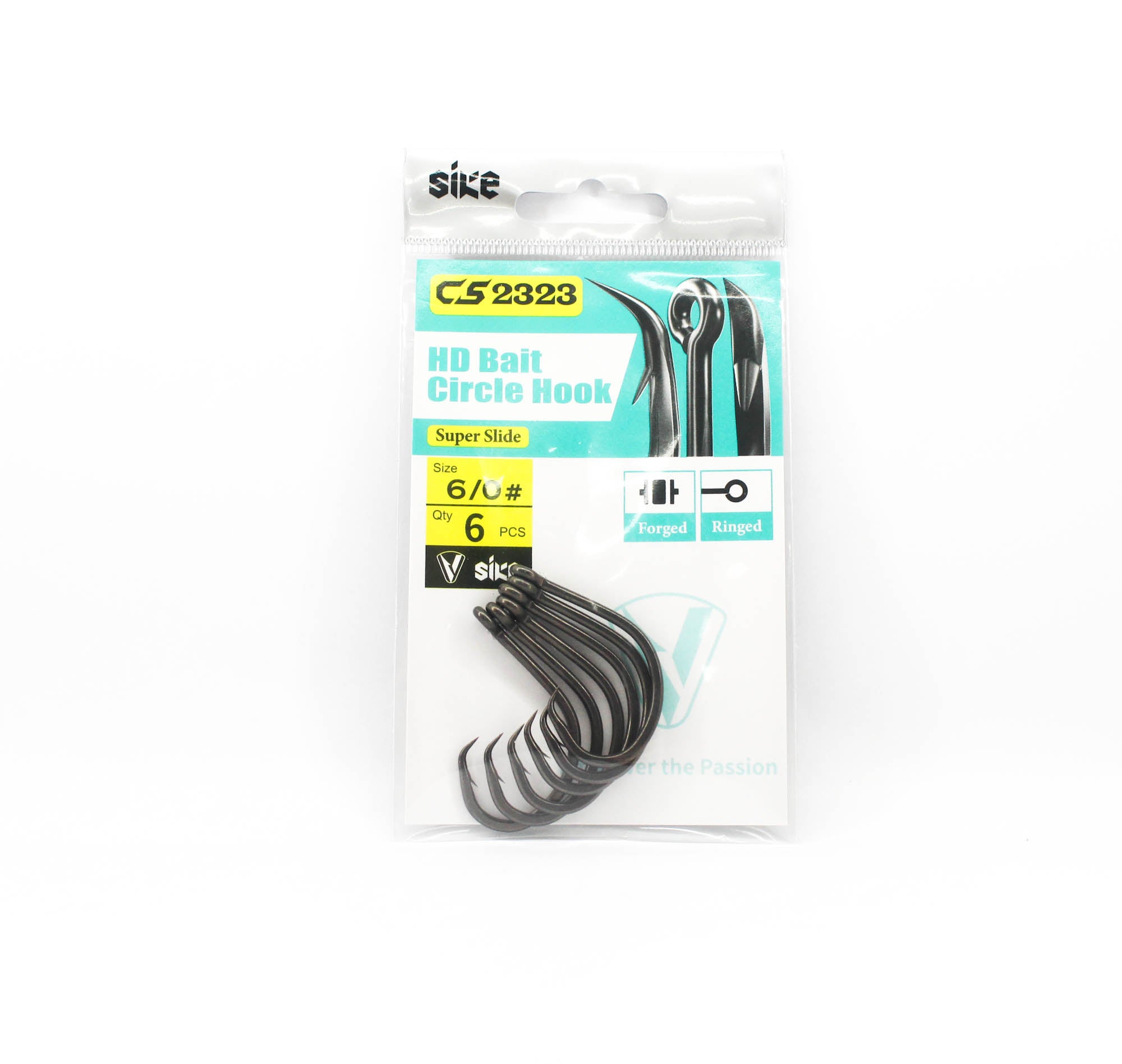 Sike CS-2323 HD Circle Bait Hook Standard Pack Size 6/0 6pc (2337)
