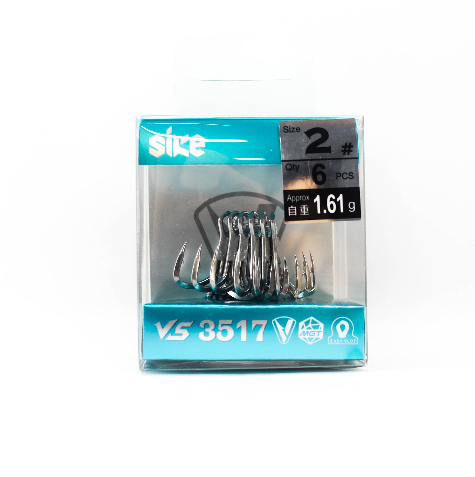 Sike VS-3517 Treble Hook Size 2 6pc (4898)