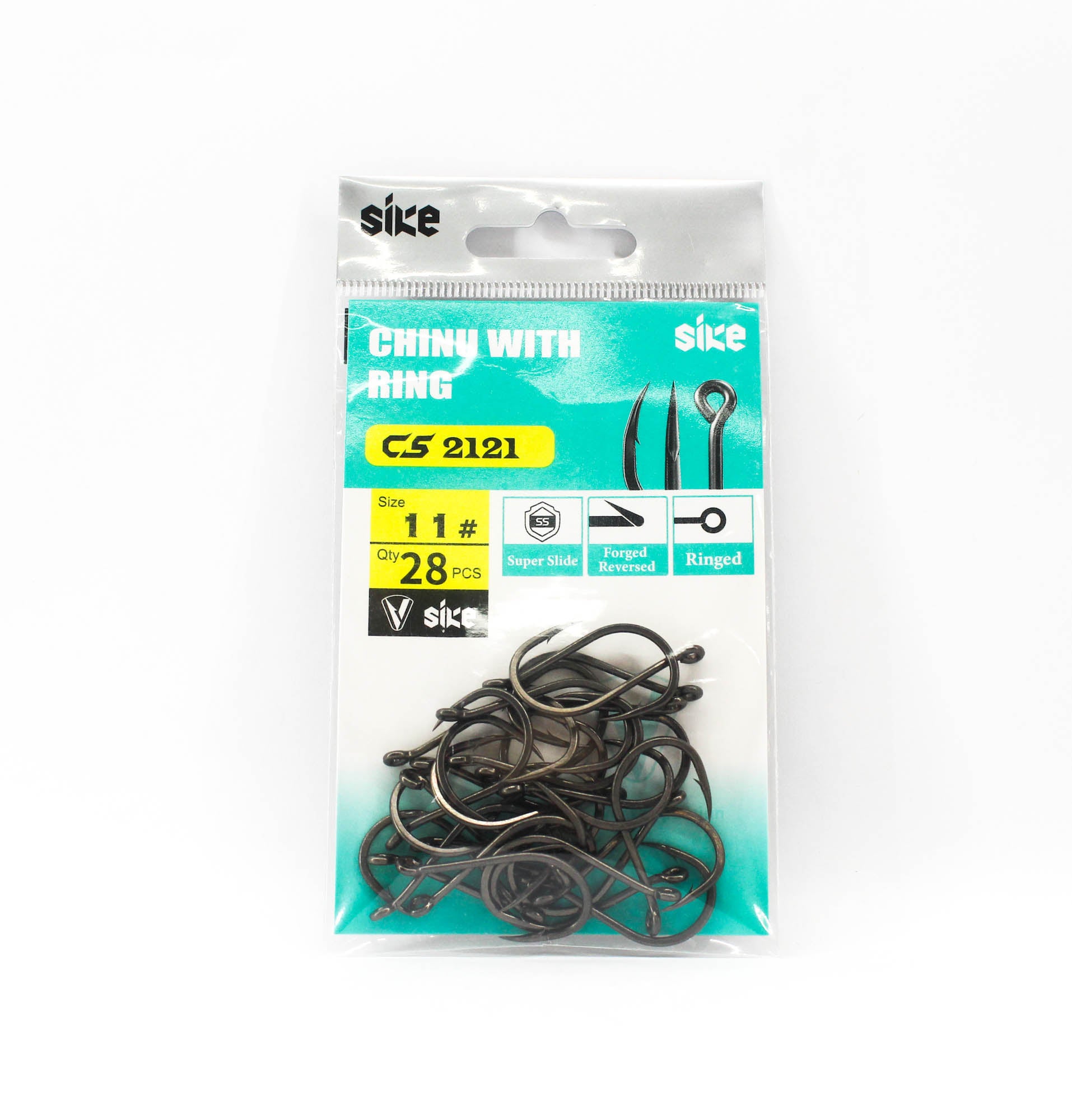 Sike CS-2121 Chinu Ring Hook Standard Pack Size 11 28pc (7240)