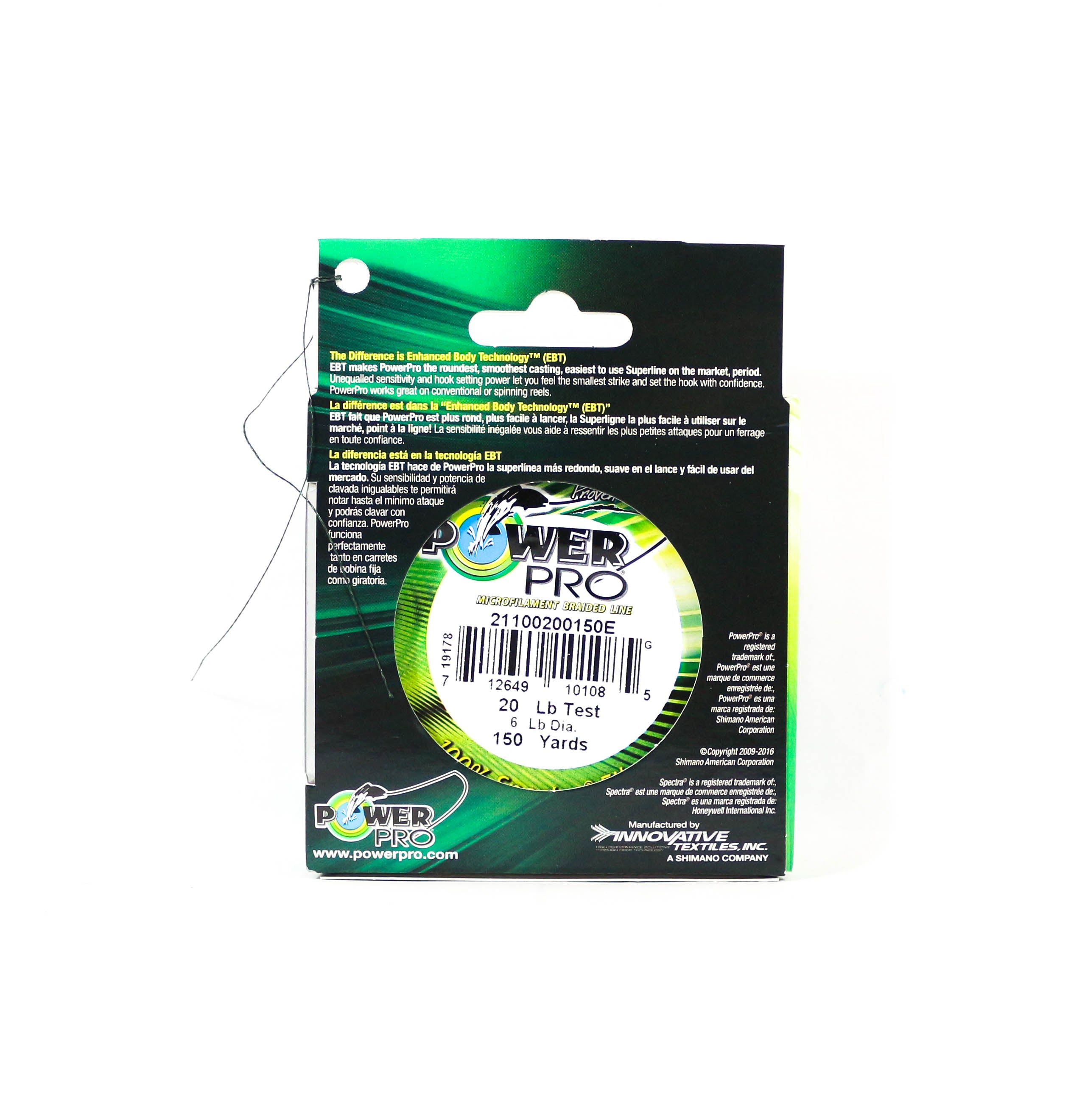 Power Pro Braided Spectra Line 20lb by 150yds Green (1085)