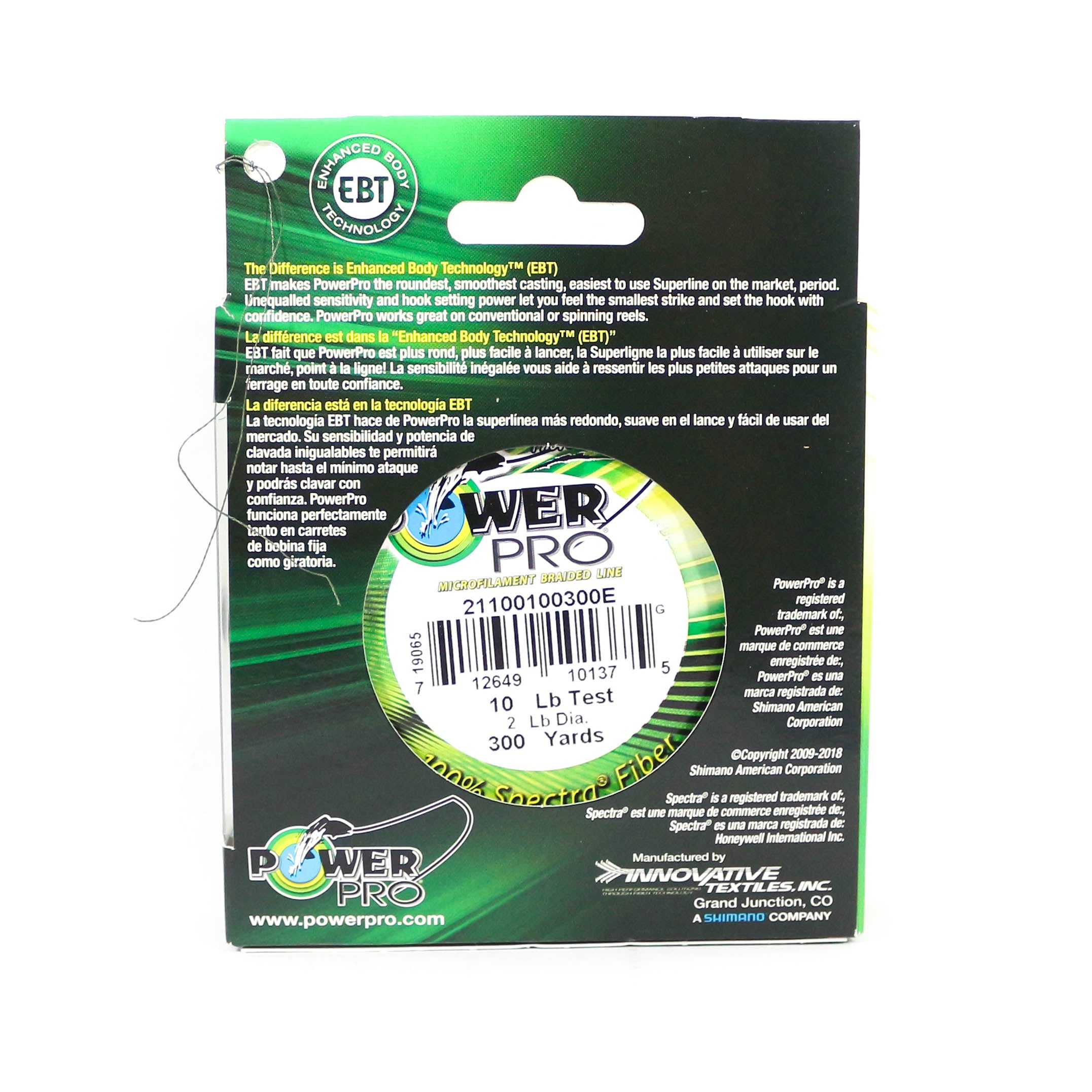 Power Pro Braided Spectra Line 10lb by 300yds Green (1375)