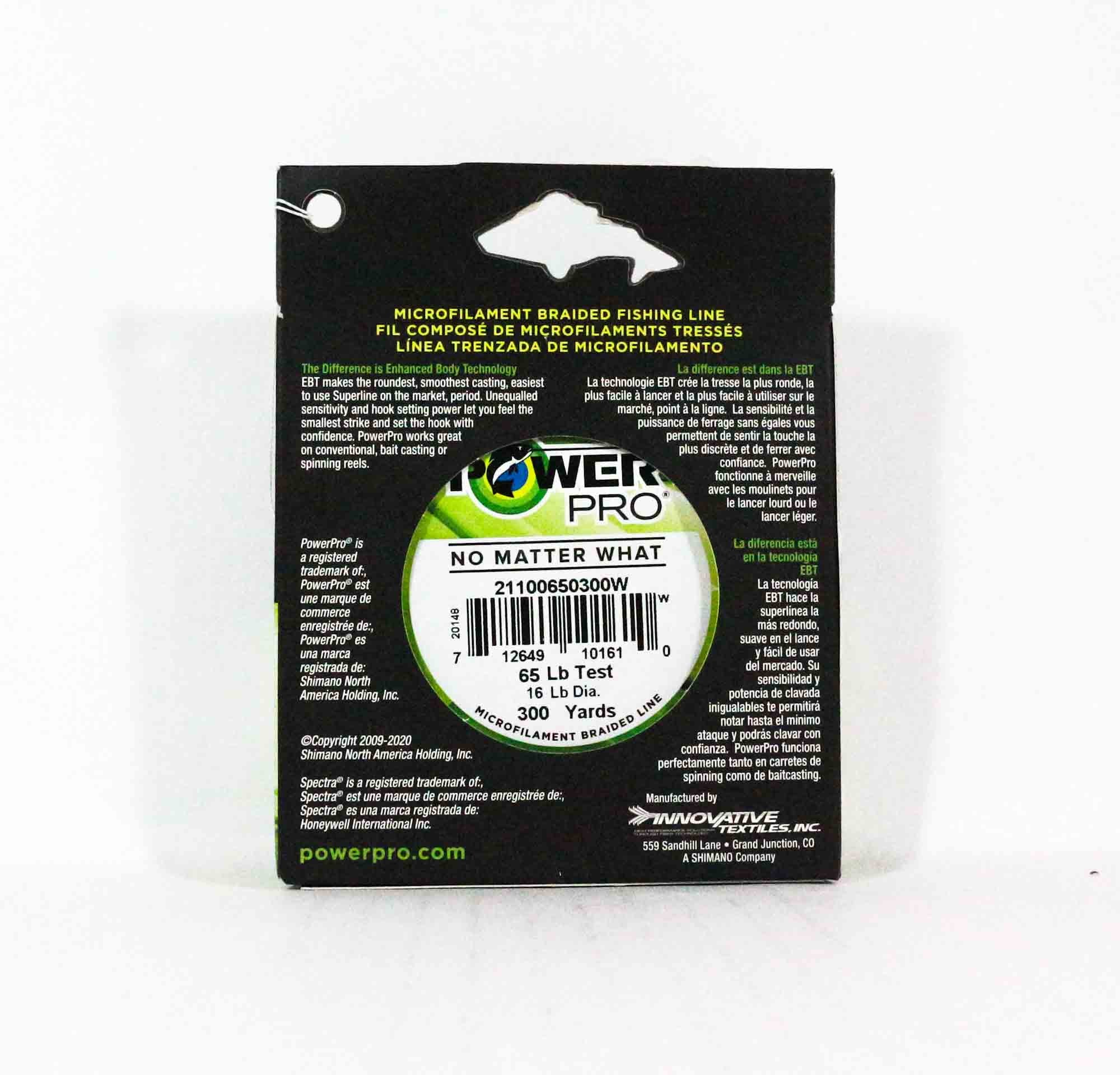 Power Pro Braided Spectra Line 65lb by 300yds White (1610)