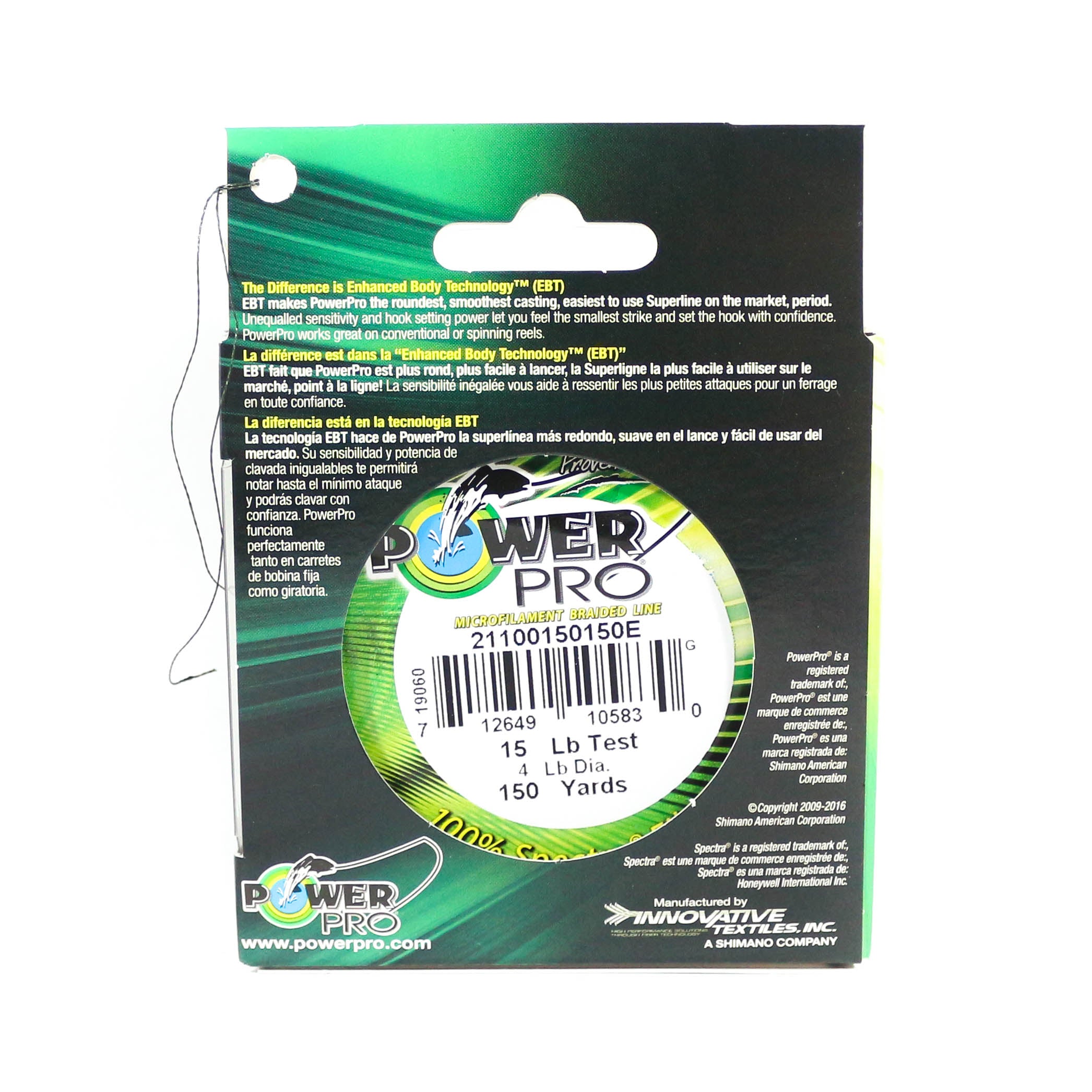 Power Pro Braided Spectra Line 15lb by 150yds Green (5830)