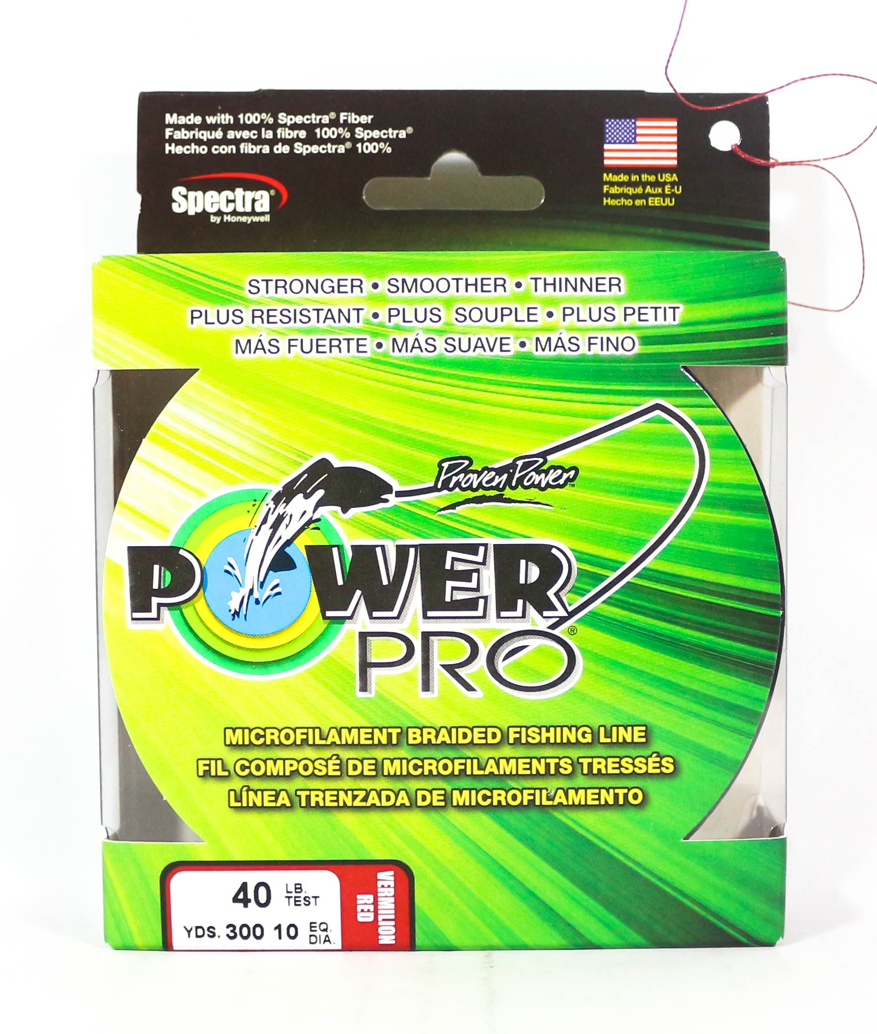 Power Pro Braided Spectra Line 40lb by 300yds Red (4892)