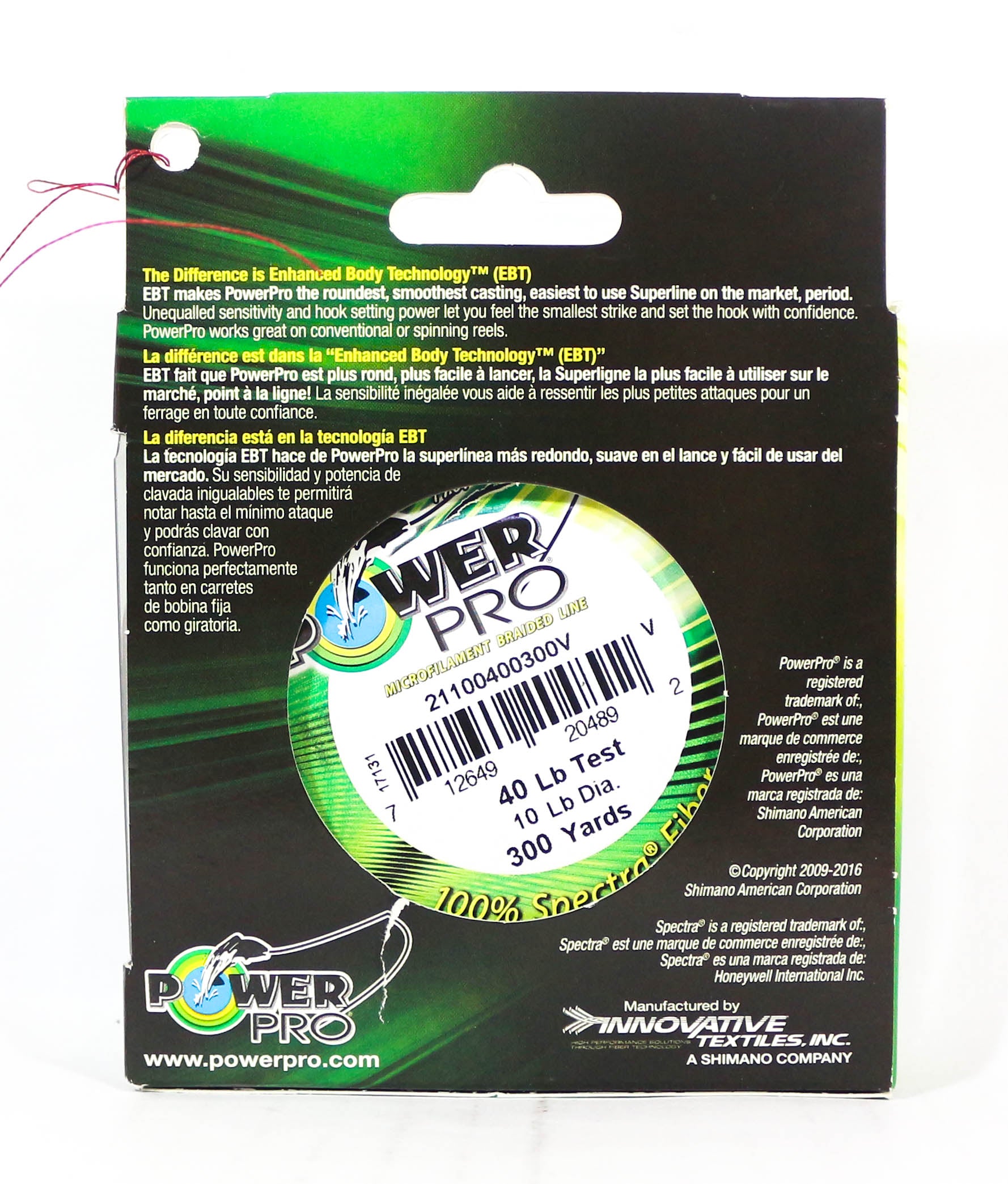 Power Pro Braided Spectra Line 40lb by 300yds Red (4892)