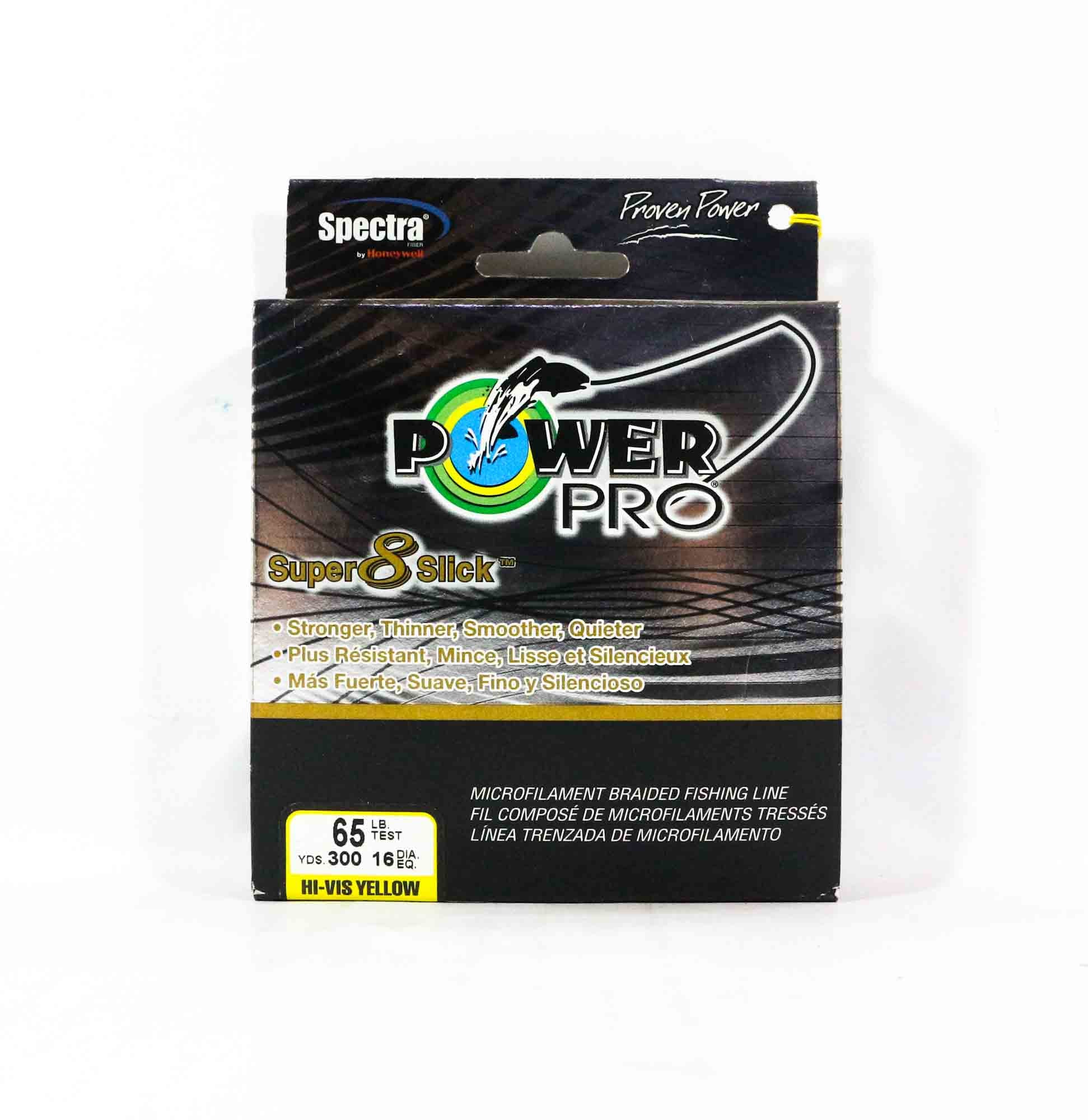 Power Pro Super 8 Slick Spectra Line 65lb by 300yds Yellow (0039)