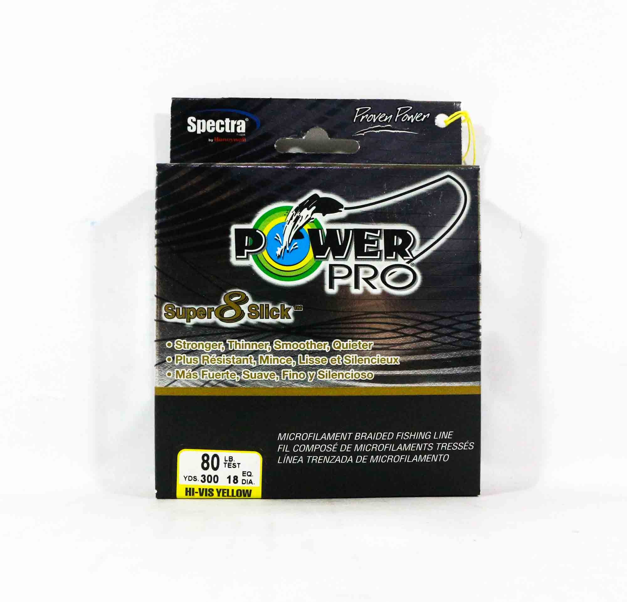 Power Pro Super 8 Slick Spectra Line 80lb by 300yds Yellow (0046)