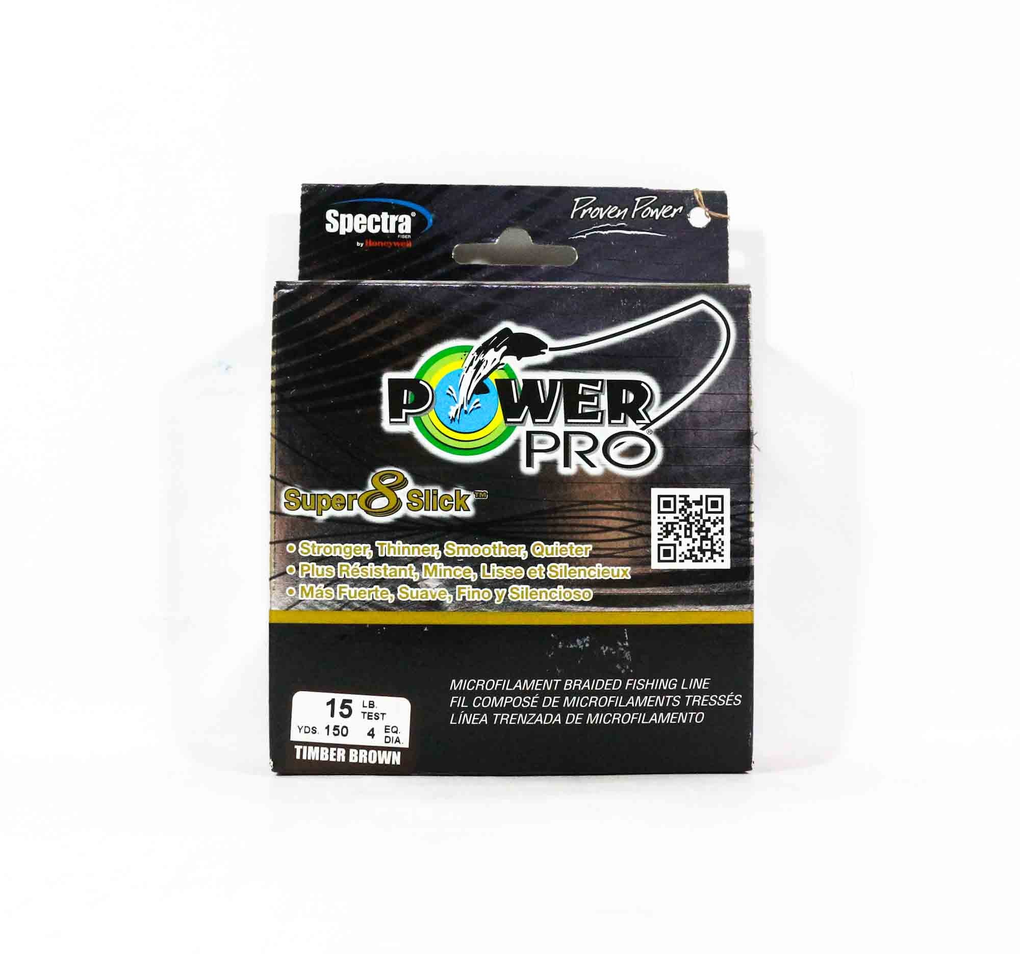 Power Pro Super 8 Slick Spectra Line 15lb by 150yds Brown (0381)