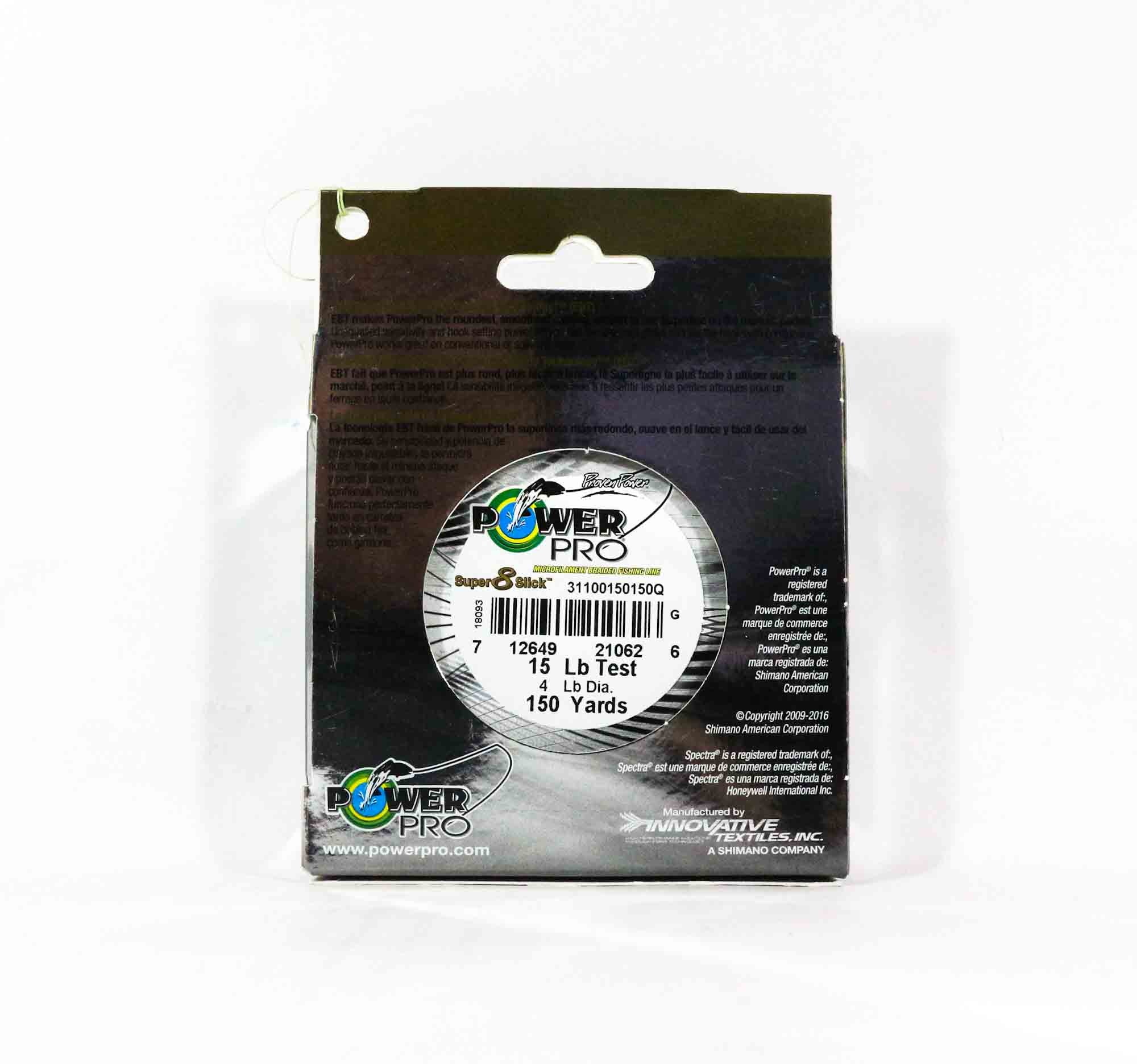 Power Pro Super 8 Slick Spectra Line 15lb by 150yds Brown (0381)